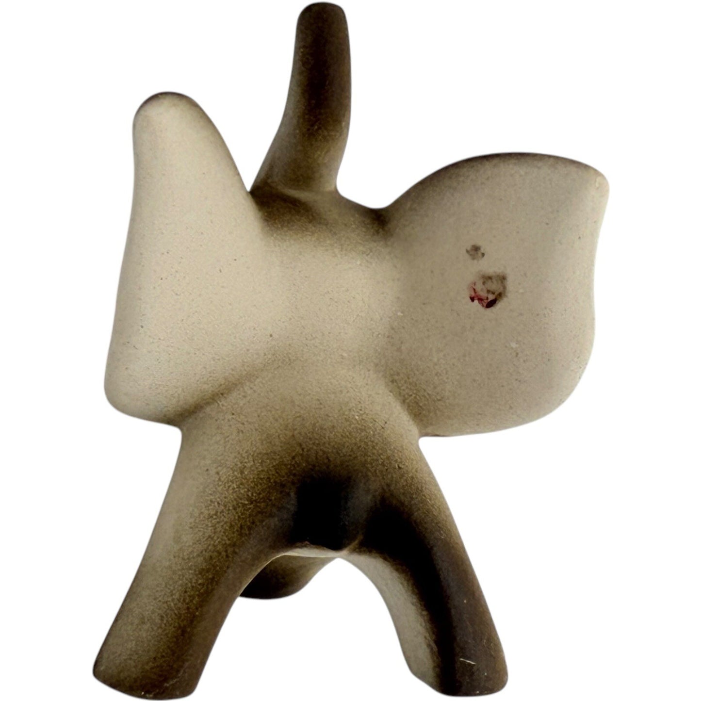 Elephant Figurine Rhinestone Eyes Up Trunk Ceramic Decor Shelf Display