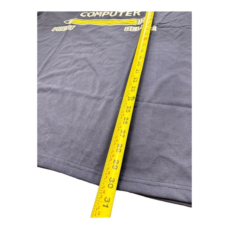 Blue 2XL Funny T-Shirt - "The Original Computer" Design