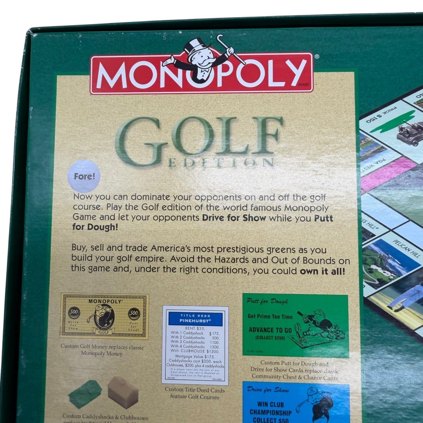 Monopoly Golf Edition Board Game Parker Brothers USAopoly Complete Pebble Beach