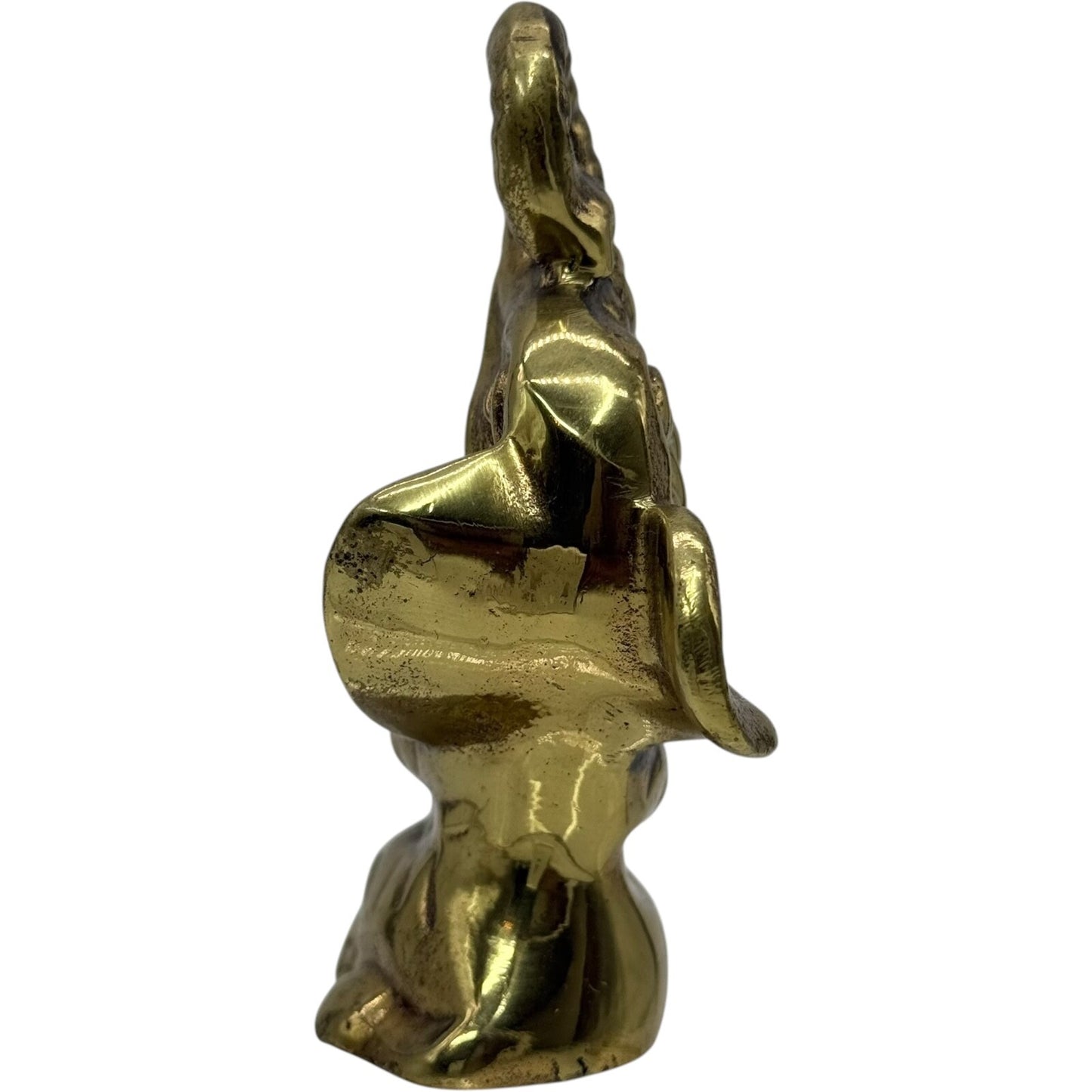 Vintage Gold John Wright Cast Iron Elephant Bottle Opener 1940s - Rare