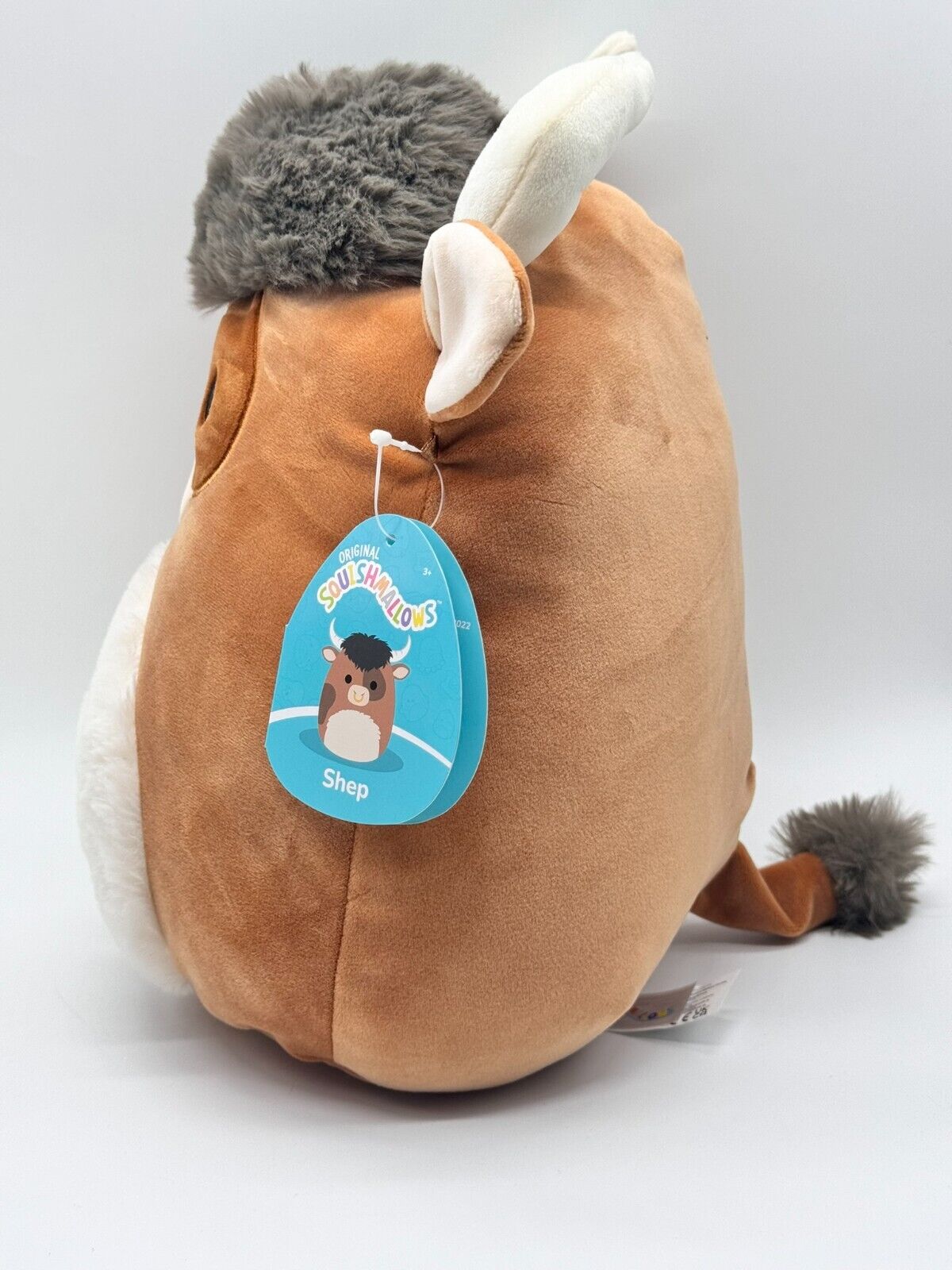 Squishmallows Shep Highland Cow 11" Plush 2023 – Brown Spotted Bull