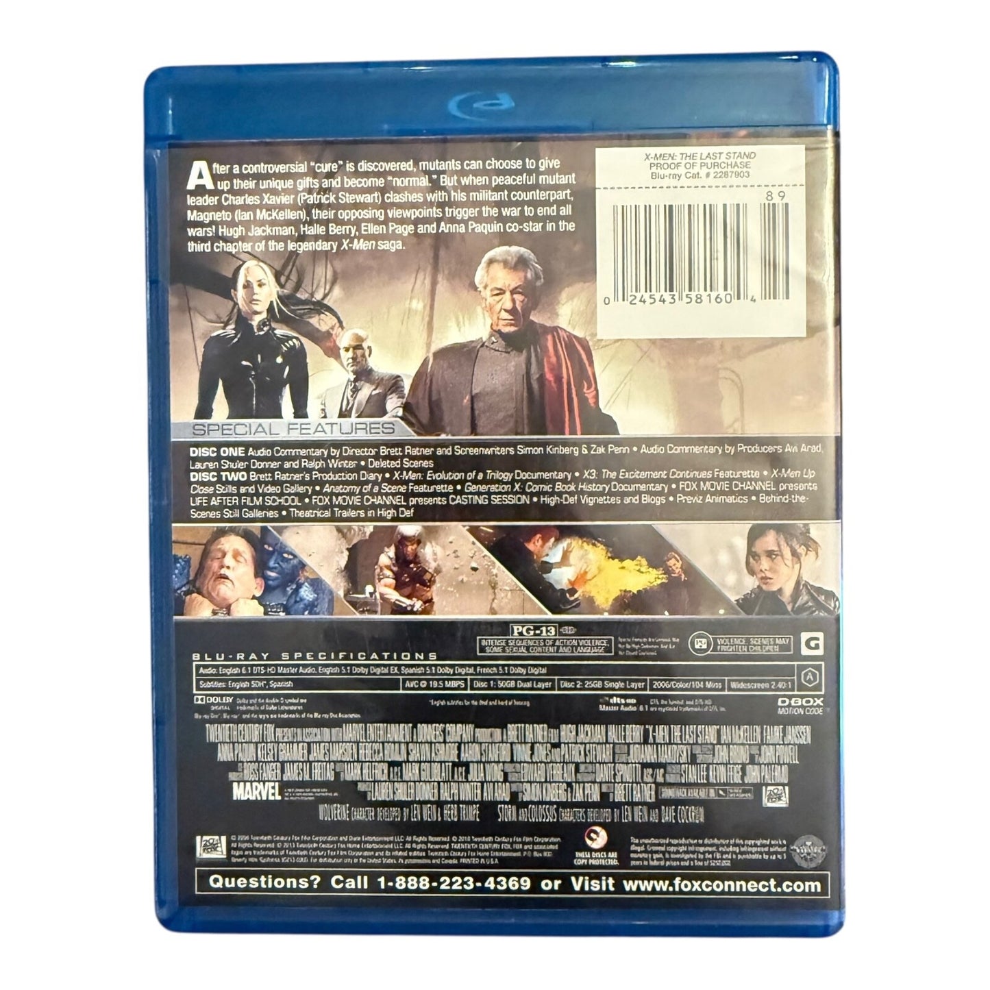 X-Men: The Last Stand Blu-ray 2006 with Slipcover – Used