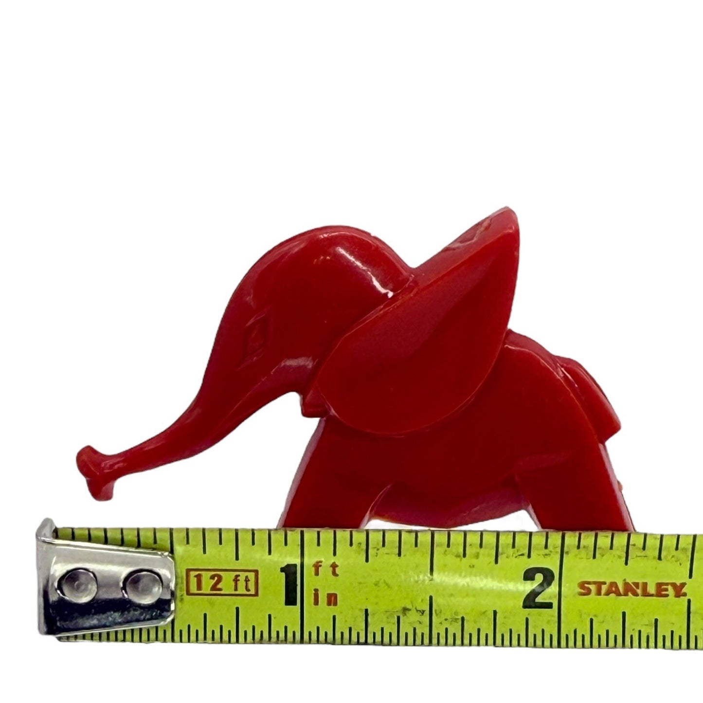 1936 Nosco Don Manning Art Deco Elephant Figurine - Red Vintage Plastic Toy