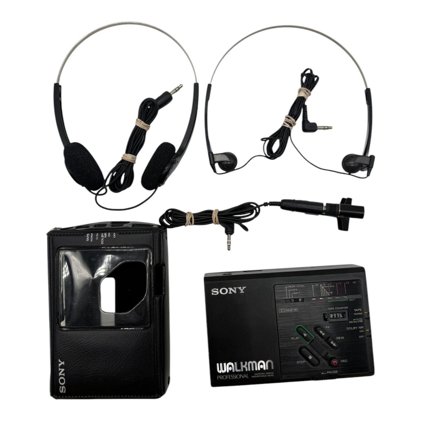 Sony Walkman WM-D3 Professional Cassette Recorder/Player,Case,2 Headphones,Mic
