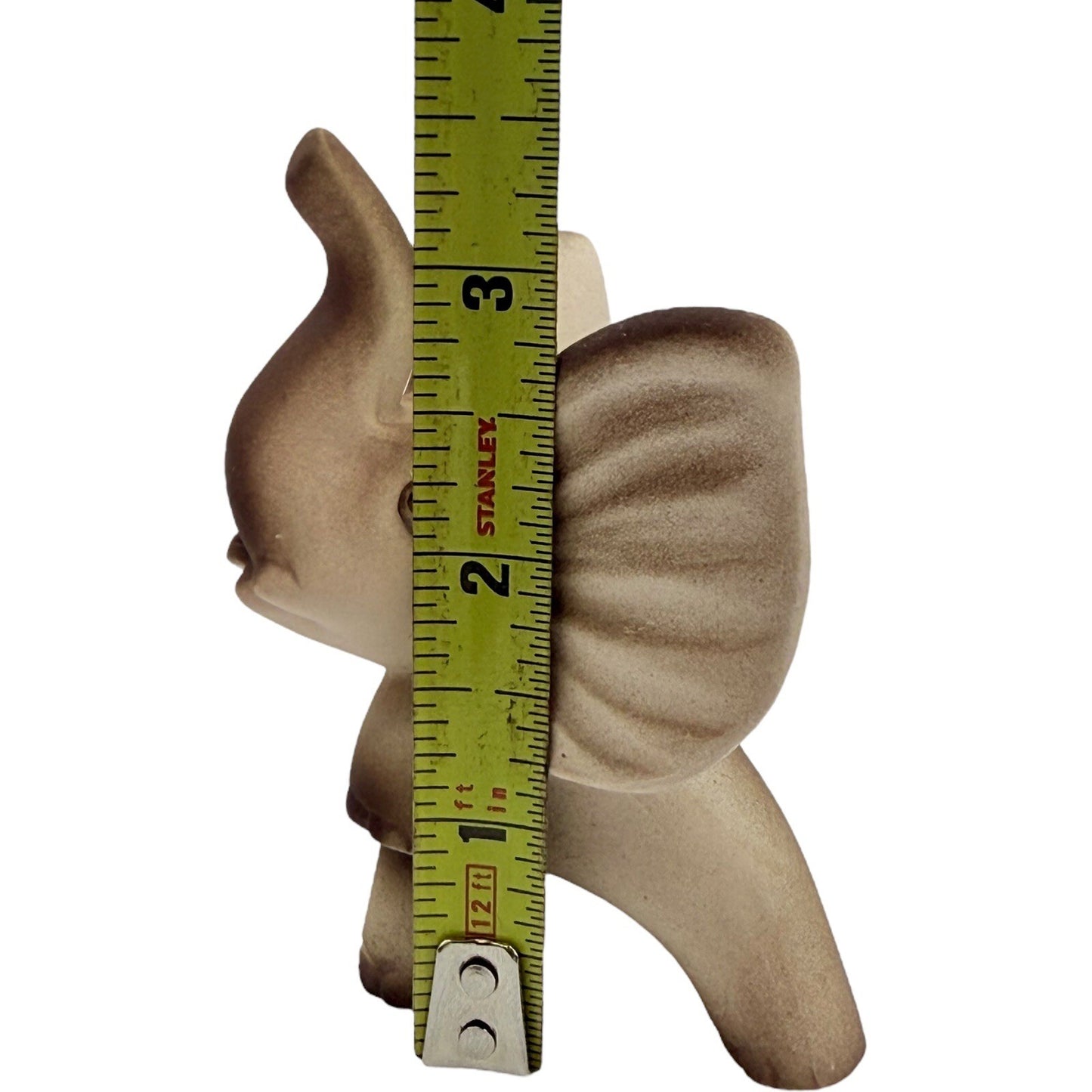Elephant Figurine Rhinestone Eyes Up Trunk Ceramic Decor Shelf Display