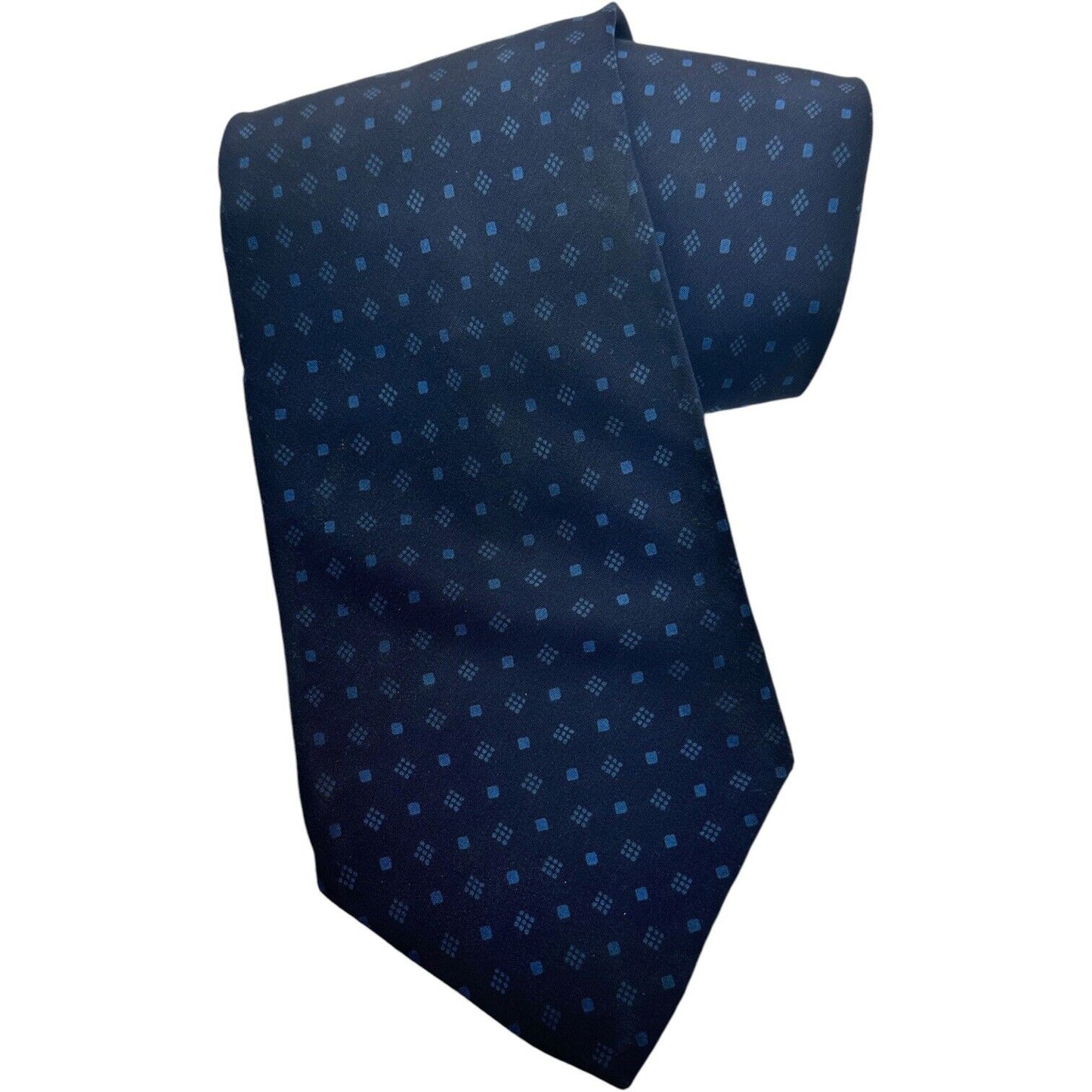 Gap Premium Men's Necktie Tie Silk Blue Diamond Geometric Made in USA