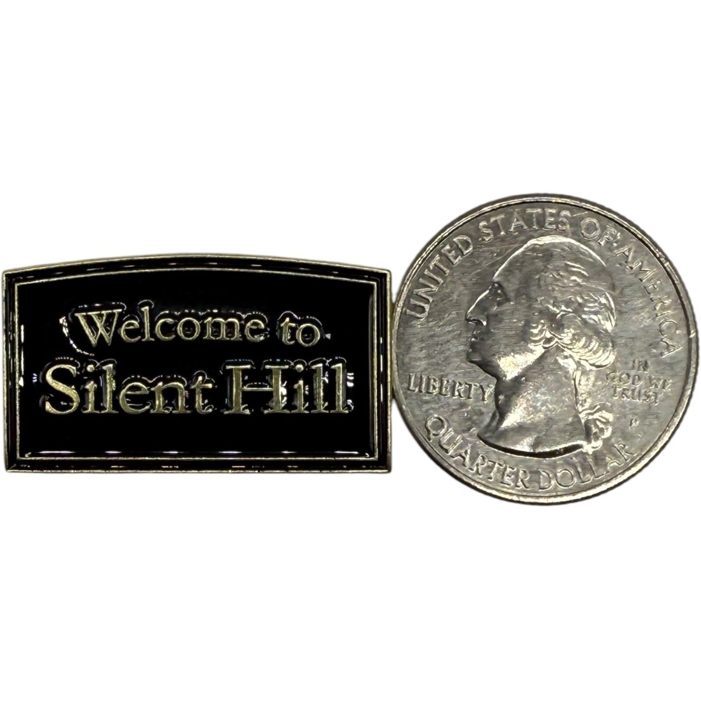 Silent Hill Welcome Sign Pin Horror Video Game Collectible Enamel Brooch