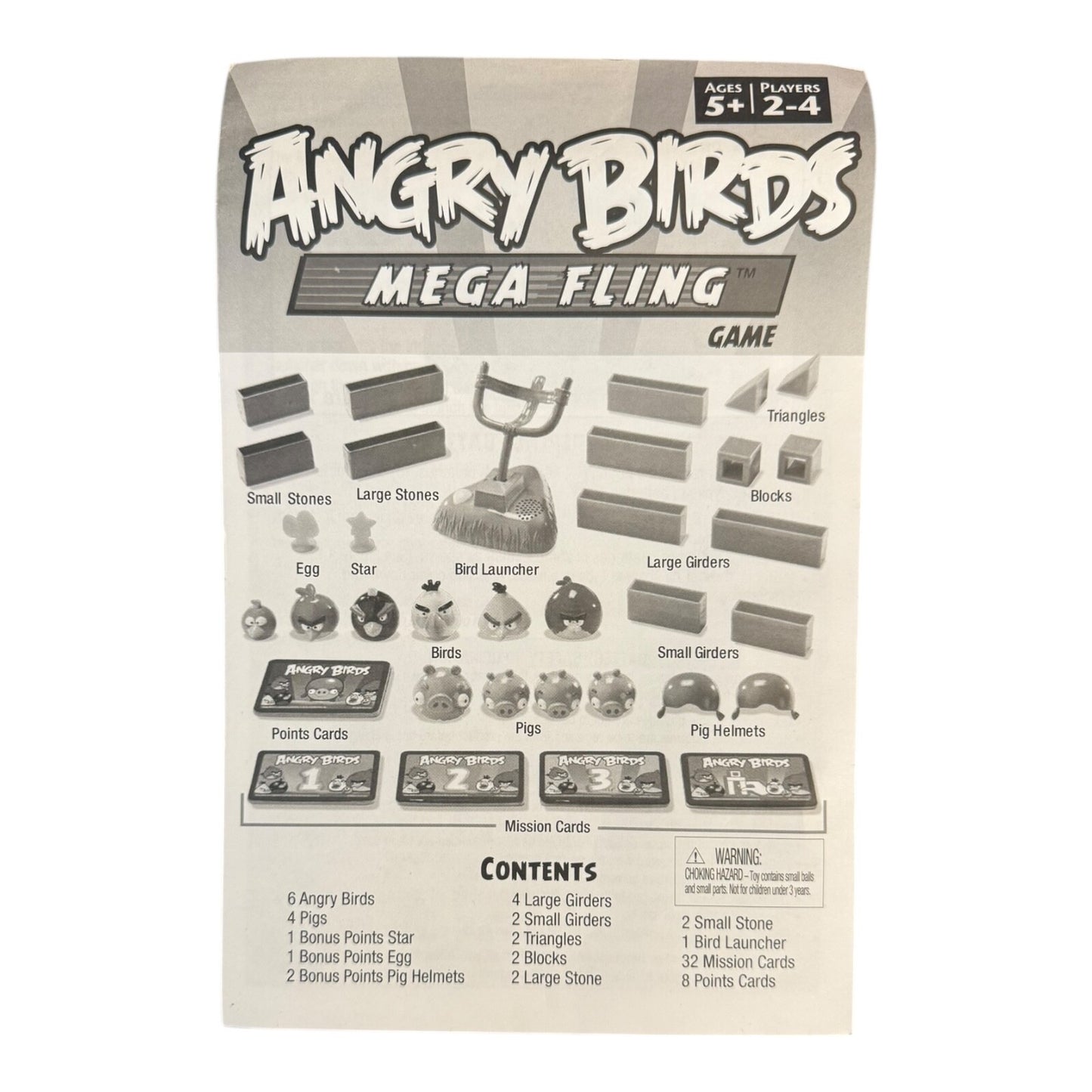 Angry Birds Mega Fling 2011 Mattel X9272 Rare Game Set