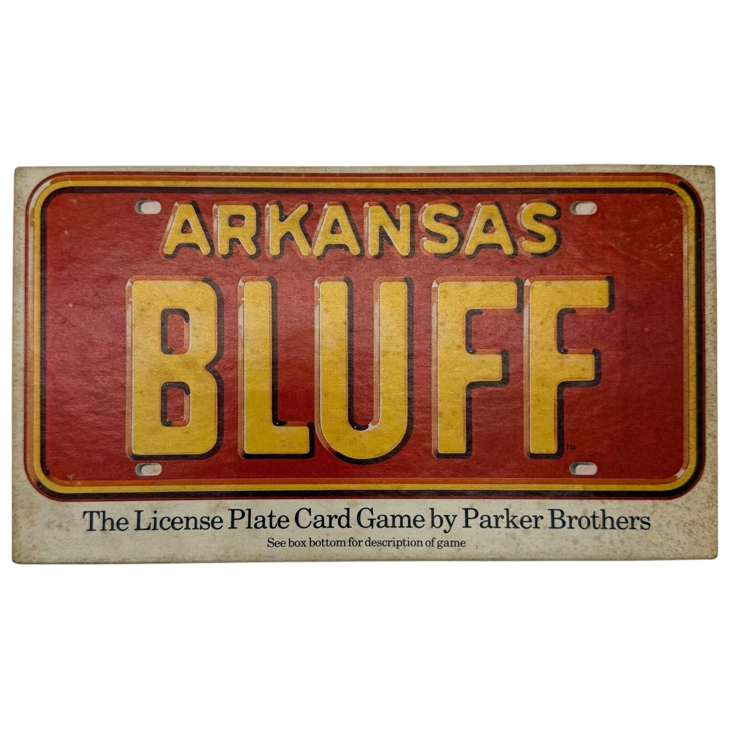 Arkansas Bluff Card Game 1975 Parker Brothers – Vintage USA License Plate Game