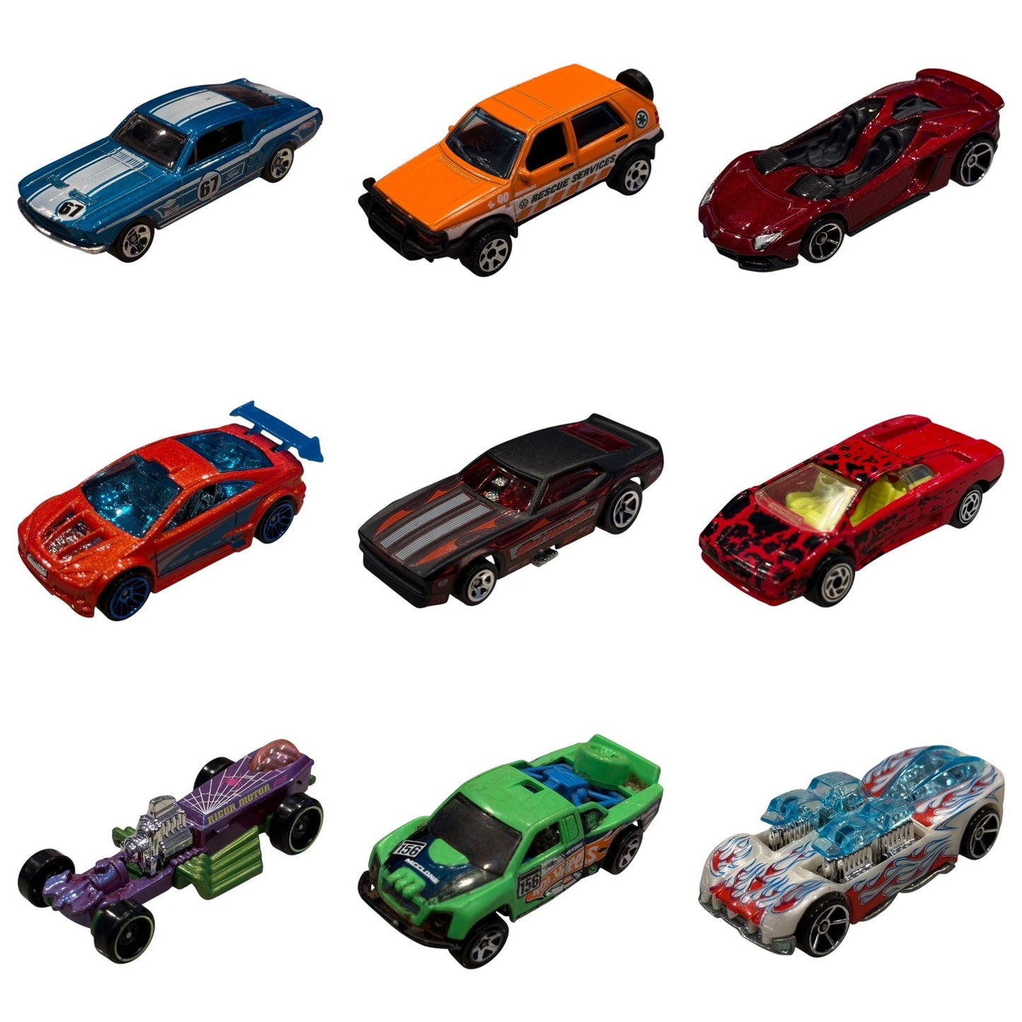 18 Loose Diecast Cars Hot Wheels Matchbox Lot Vintage & Modern Mixed Collection