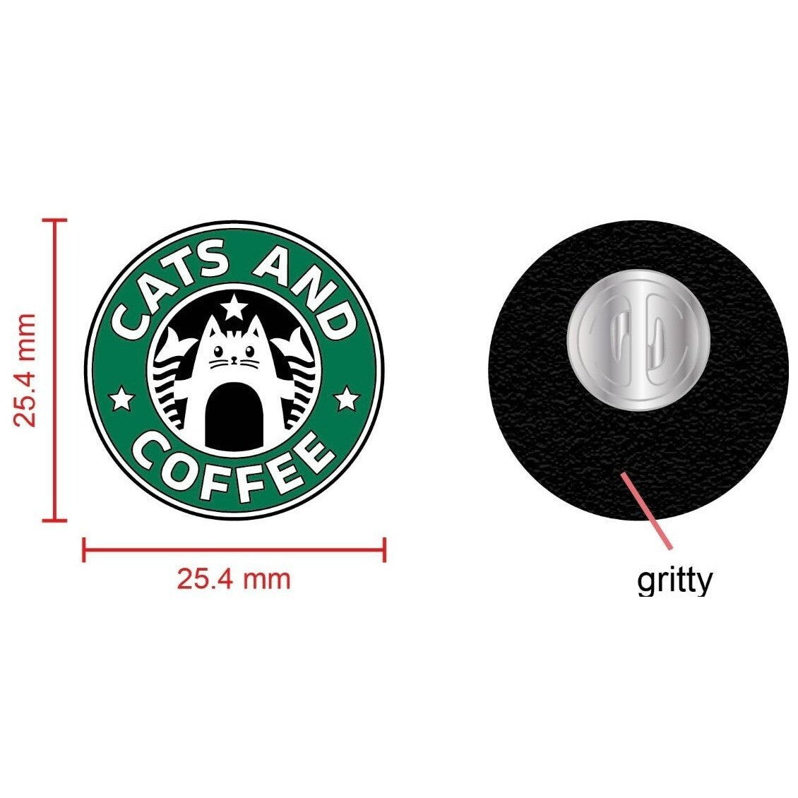 Cats and Coffee Starbucks Logo Enamel Pin