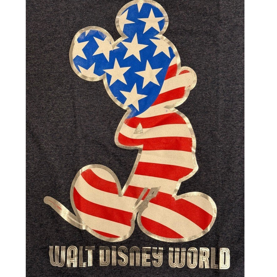 2022 Walt Disney World Mickey Mouse 4th Of July Americana Flag Shirt Ladies Sm