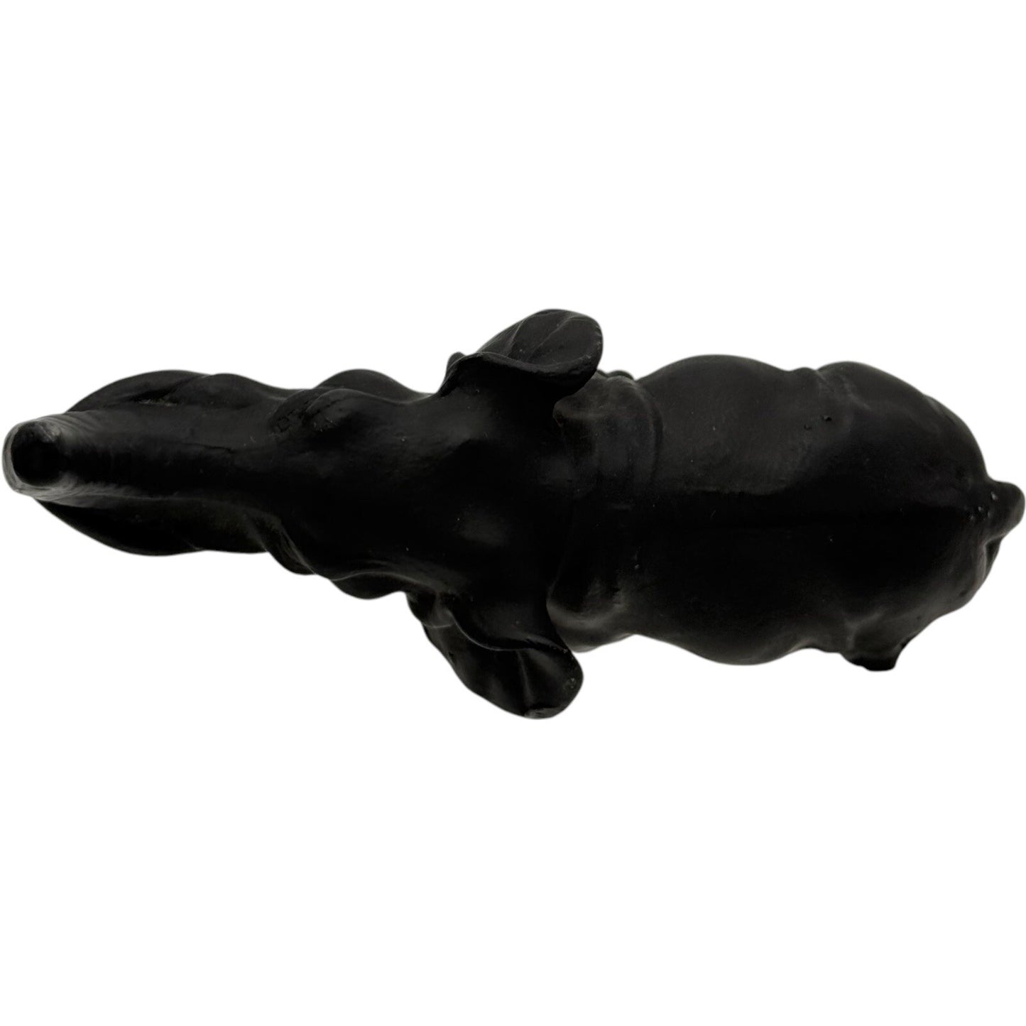 Elephant Statue Trunk Up Figurine Home Decor Good Luck Charm Black