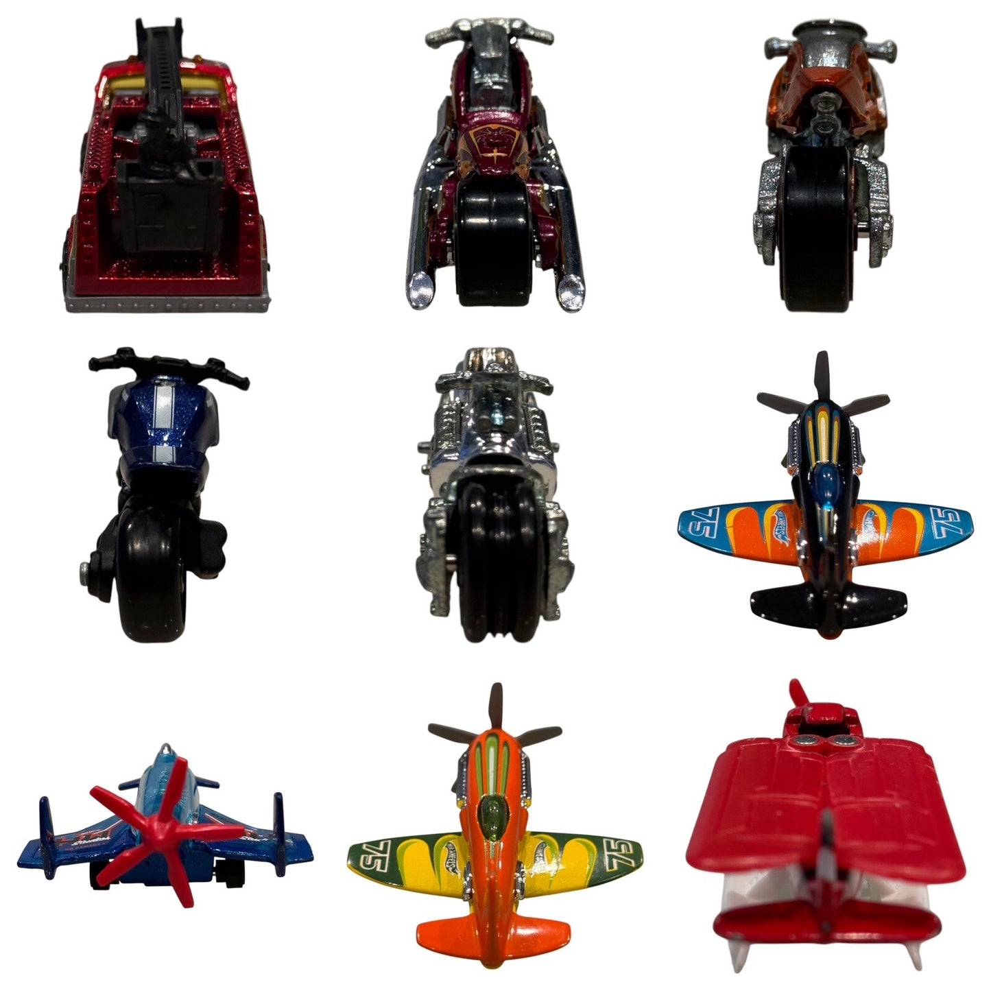18 Loose Diecast Car Plane Bike Lot - Hot Wheels Matchbox Collection VTG Modern