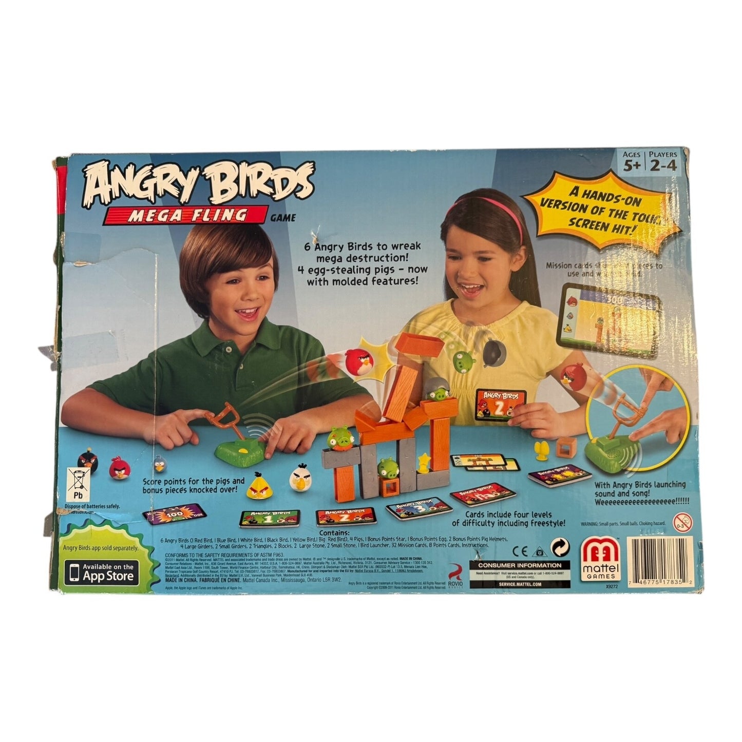 Angry Birds Mega Fling 2011 Mattel X9272 Rare Game Set