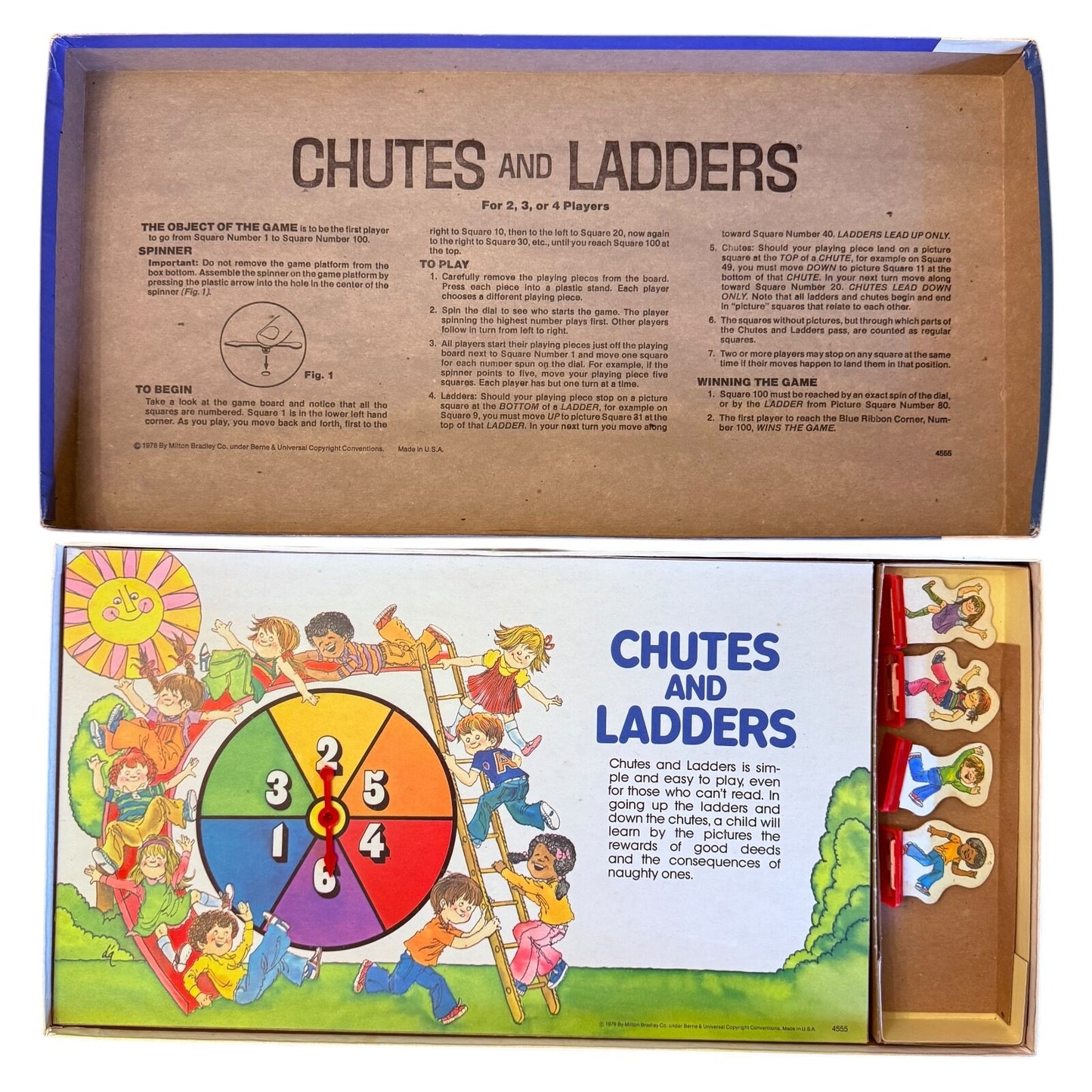 Chutes and Ladders Board Game 1978 Milton Bradley Hasbro – Vintage USA Classic