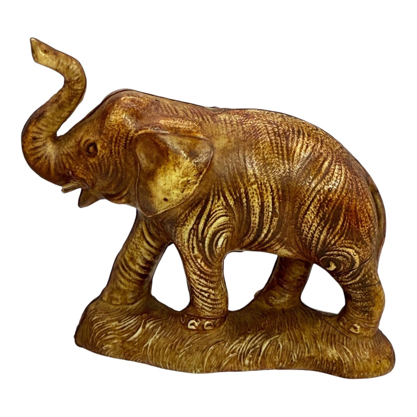 Elephant Figurine Statue Animal Decor Good Luck Trunk Up Home Decor