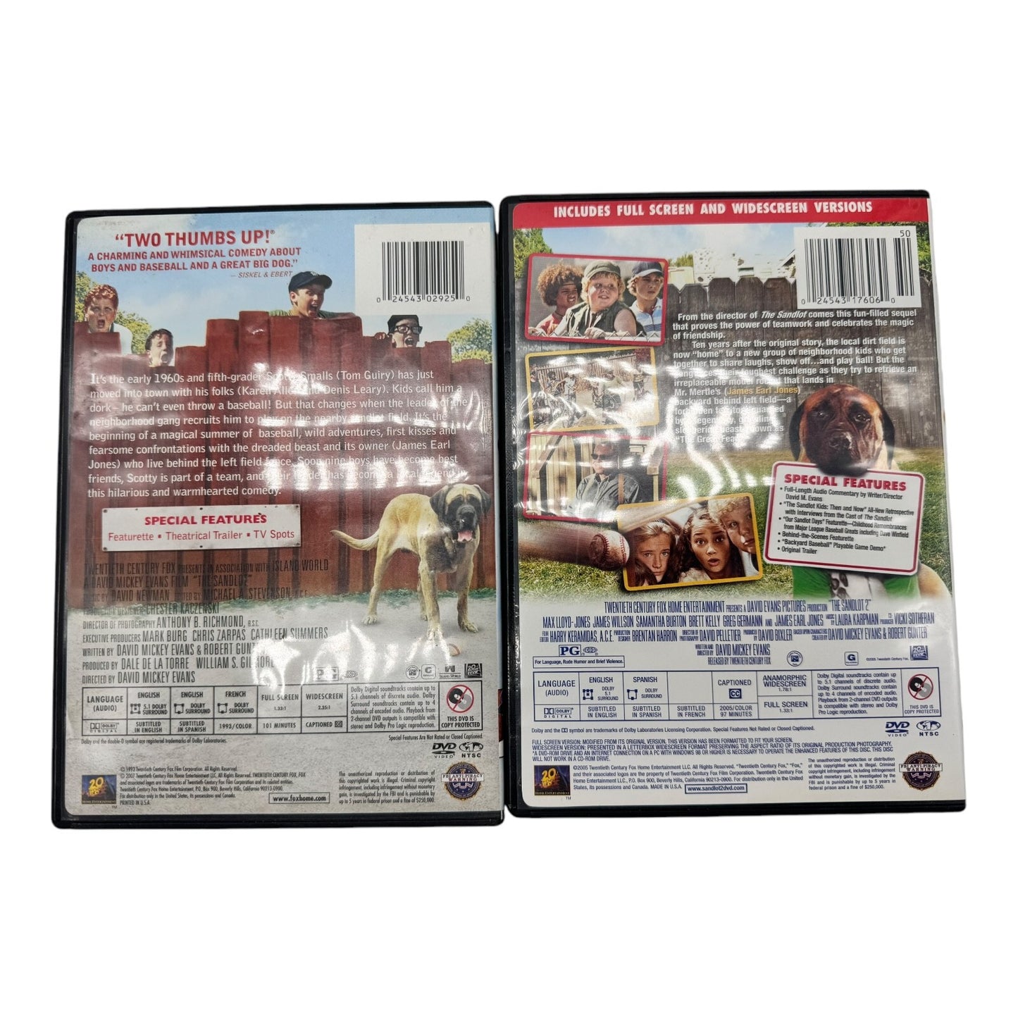The Sandlot Bundle 1 & 2 DVD’s