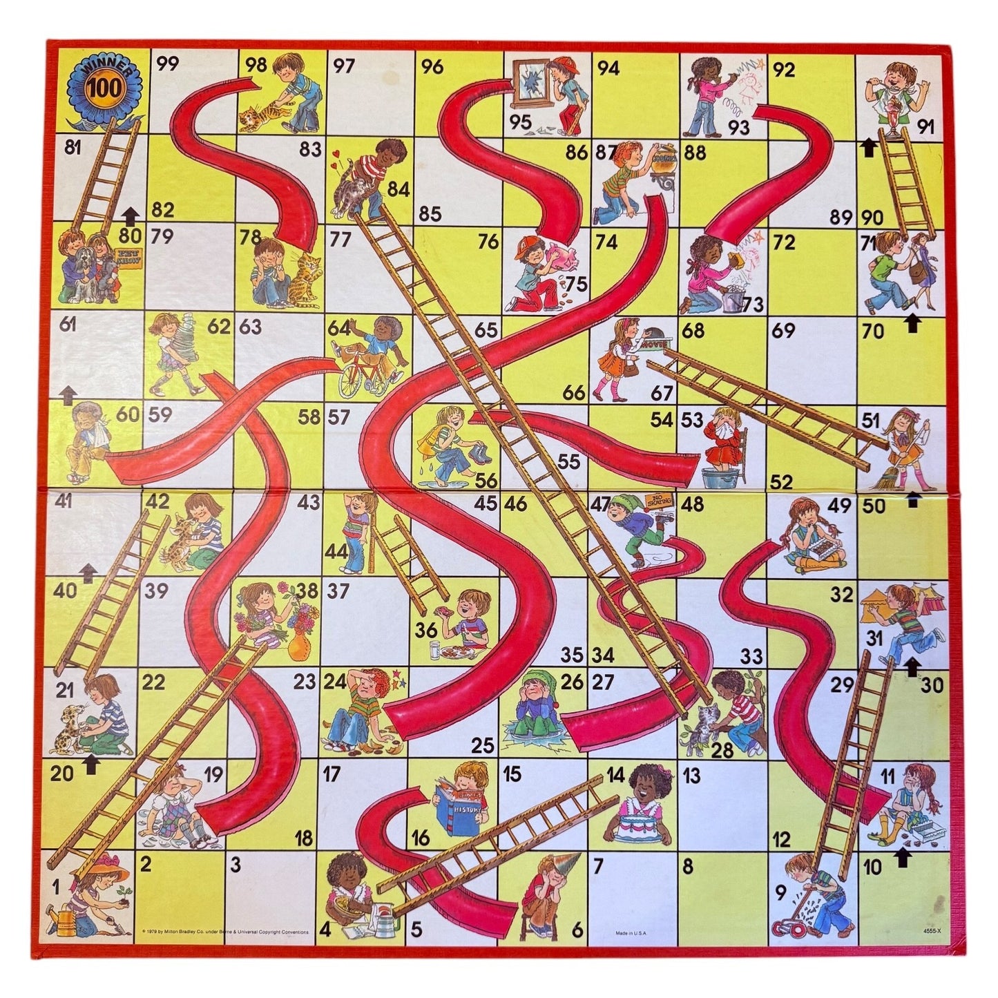 Chutes and Ladders Board Game 1978 Milton Bradley Hasbro – Vintage USA Classic