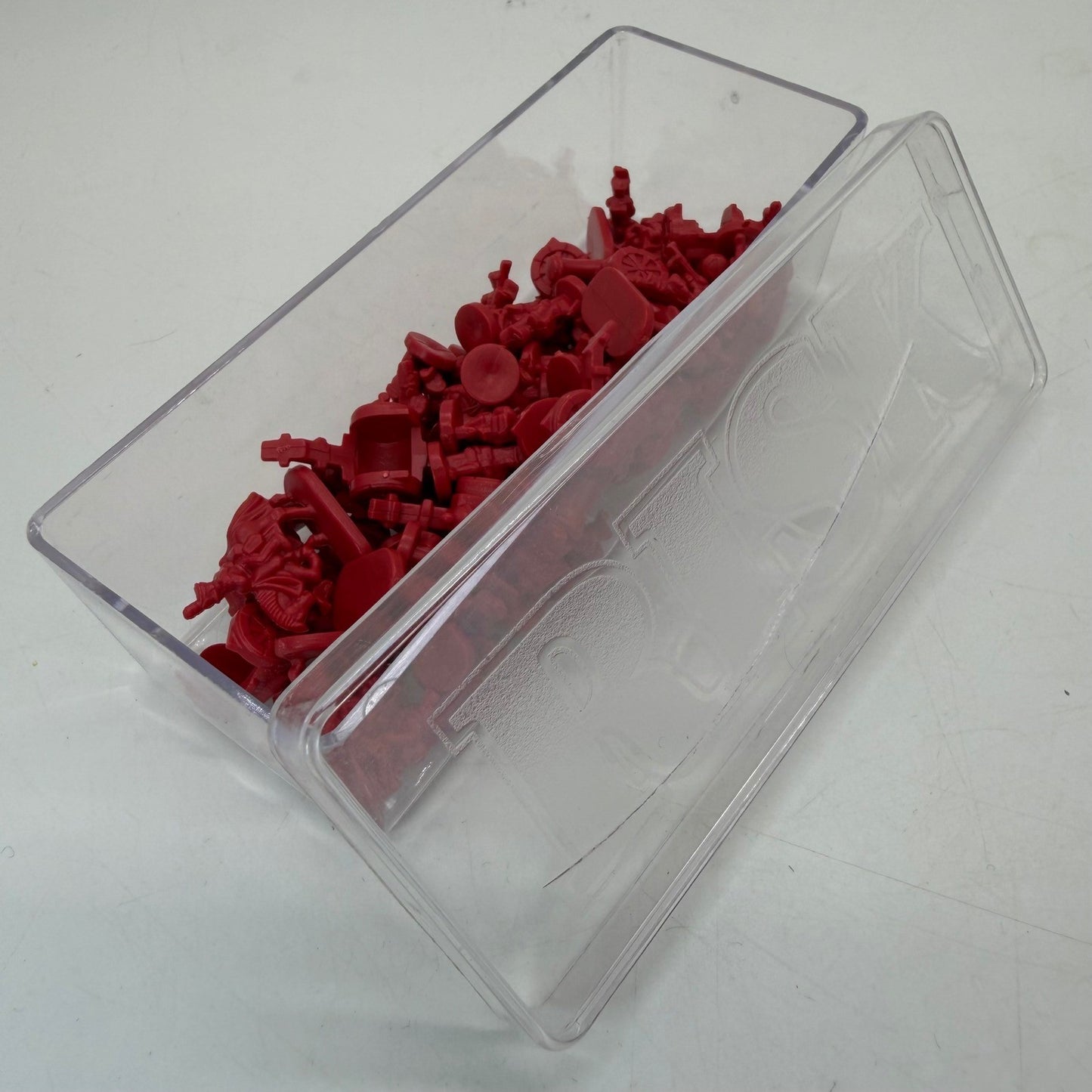 1998 Risk Board Game Replacement Pieces 60 Red Plastic Miniatures with Case