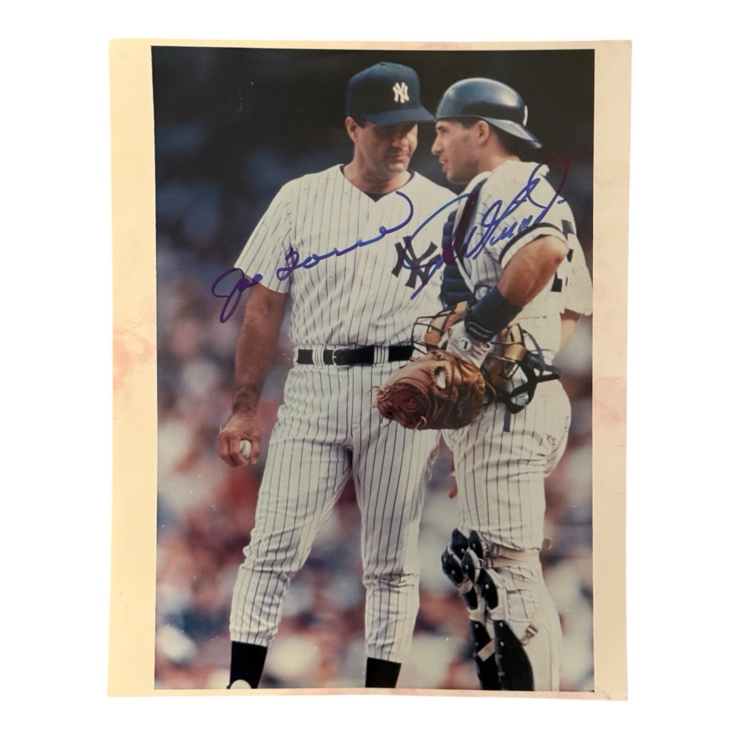 Joe Torre & Joe Girardi Dual Signed 8x10 Photo - Autographed MLB Collectible