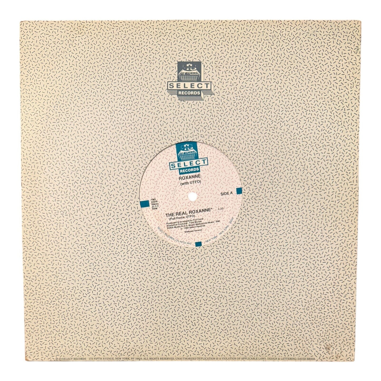 Roxanne With UTFO – The Real Roxanne 12" Vinyl 1984 Select Records