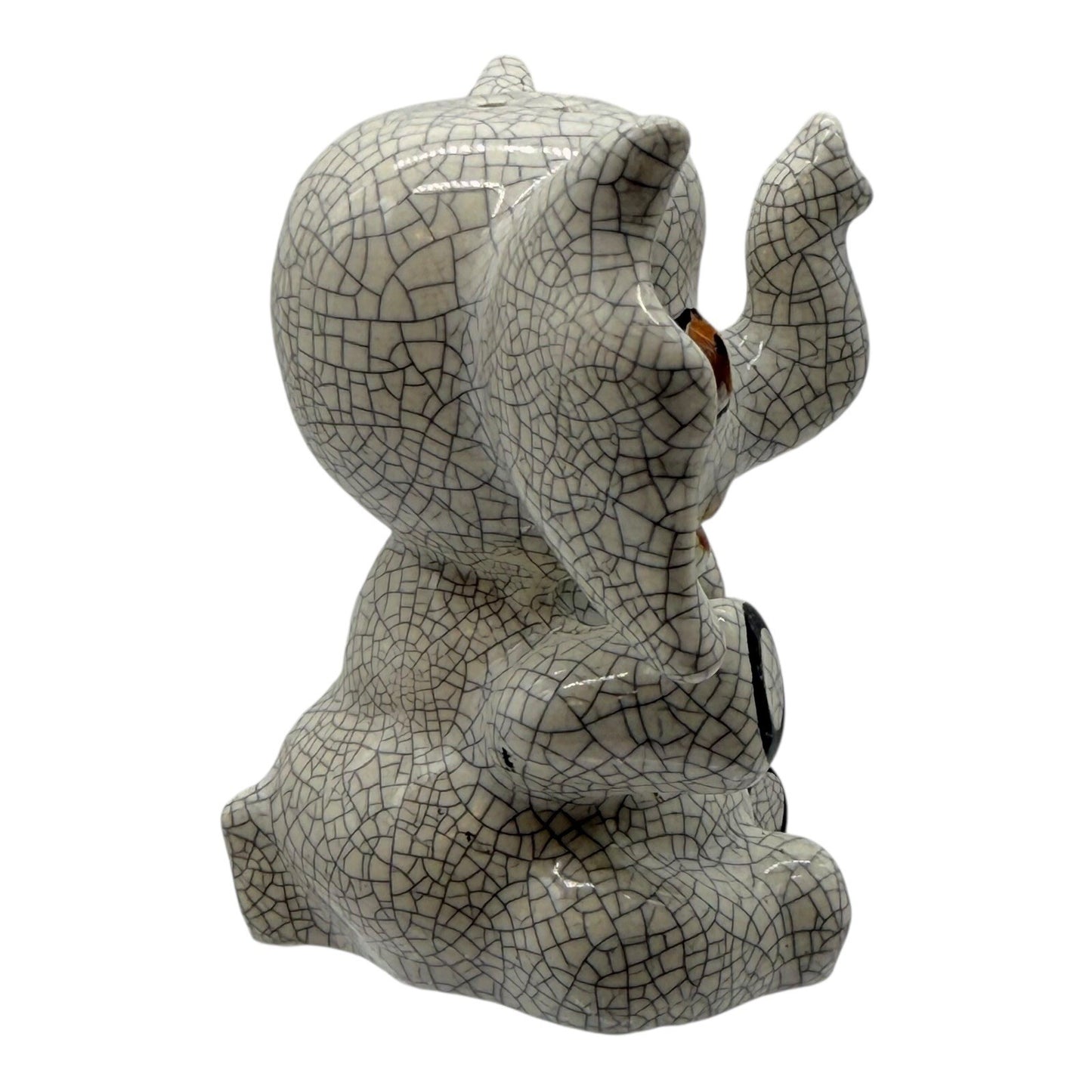 Vintage Crackle Glaze Elephant Salt & Pepper Shakers – Made in Japan No Stoppers