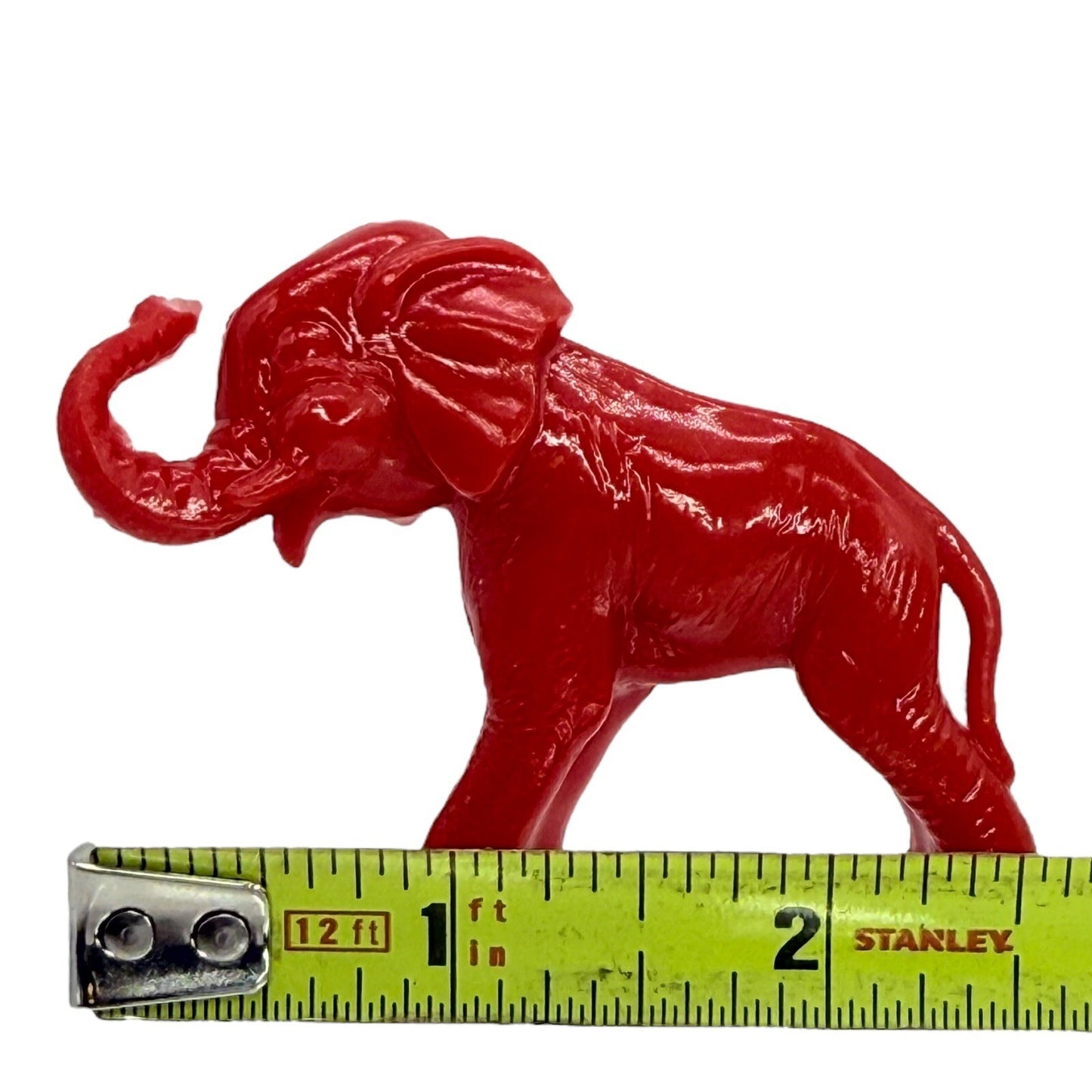 Red Elephant Figurine Statue Animal Collectible Home Decor Display Small