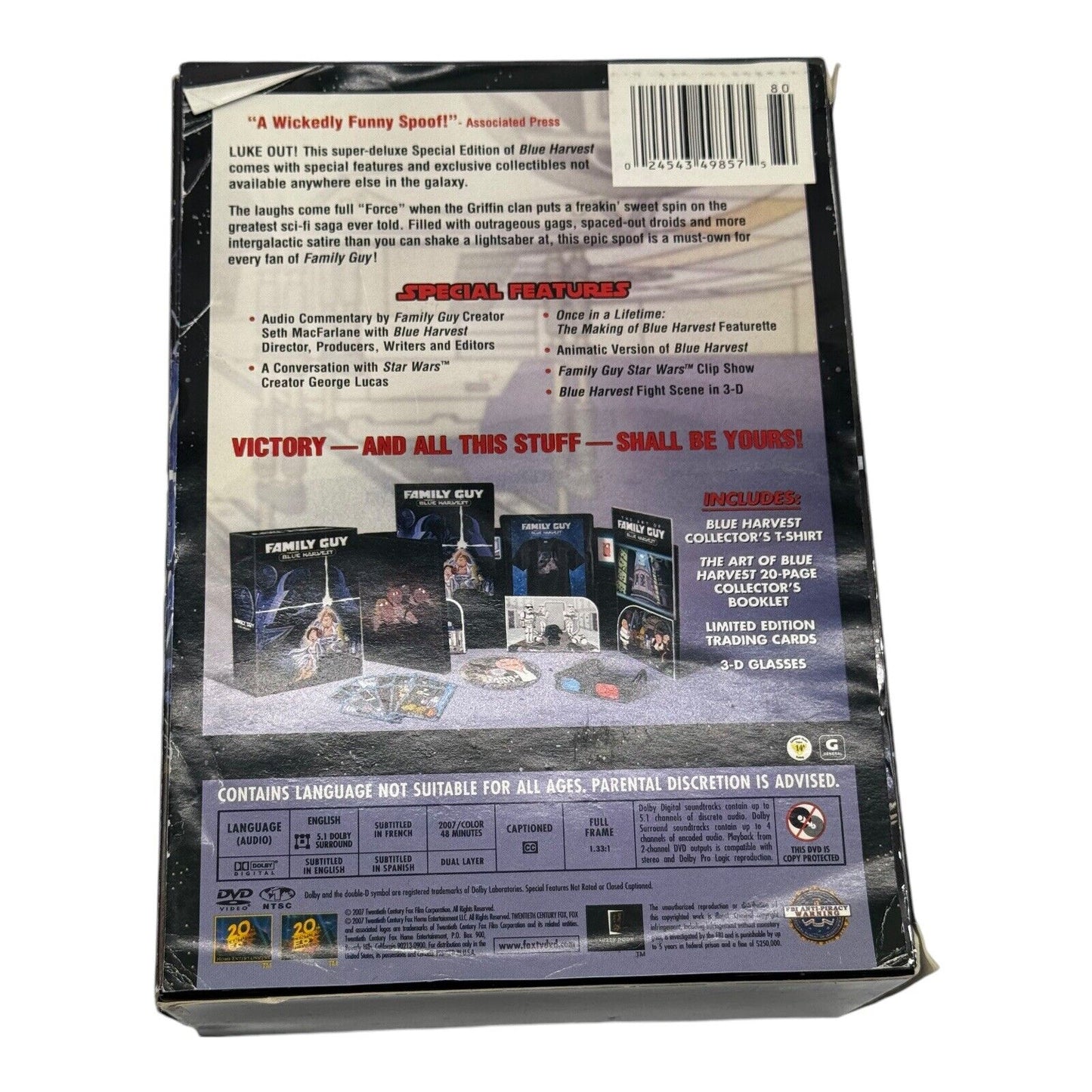 Family Guy : Blue Harvest - Collectors Edition DVD, 3D, Collectibles & XL Tee