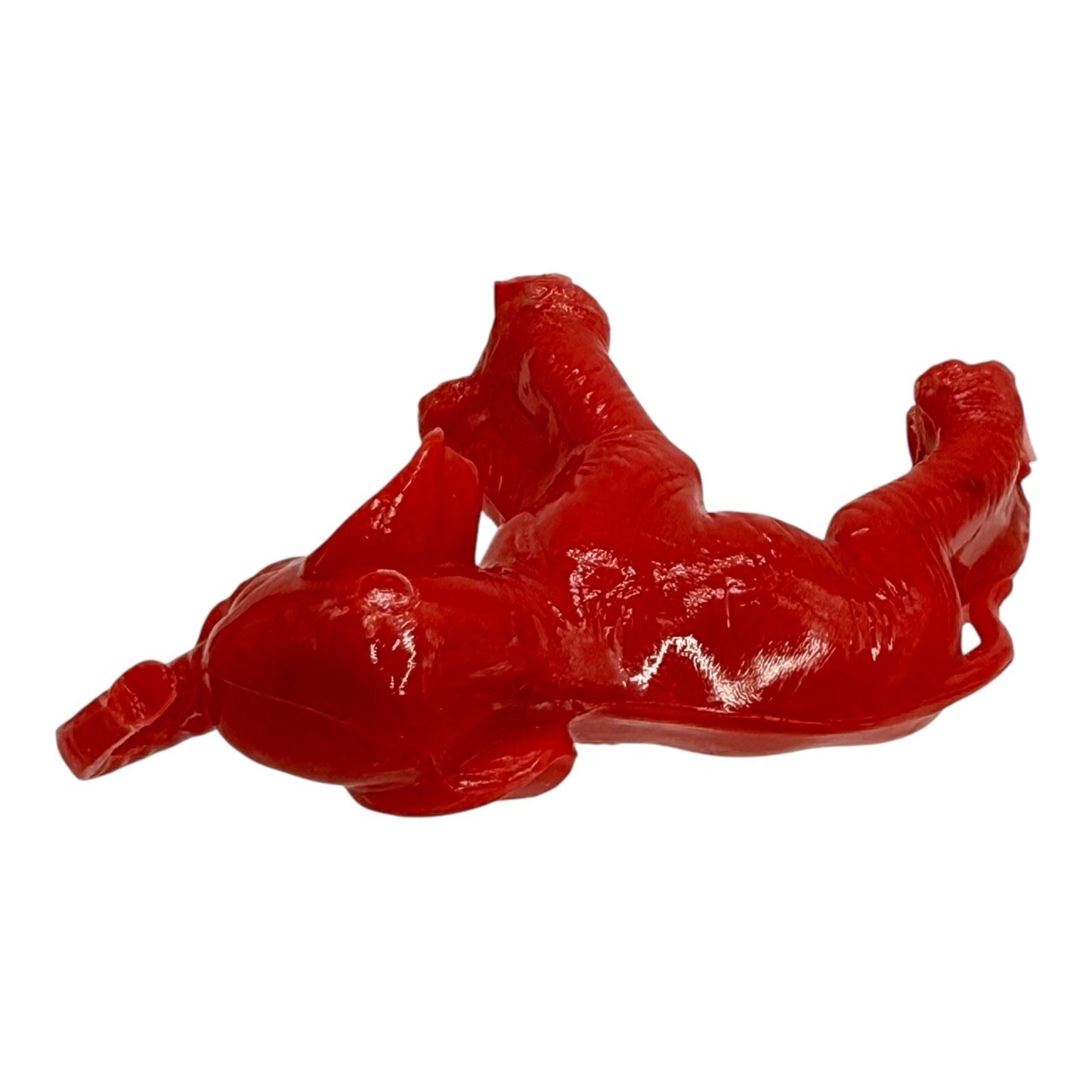 Red Elephant Figurine Statue Animal Collectible Home Decor Display Small