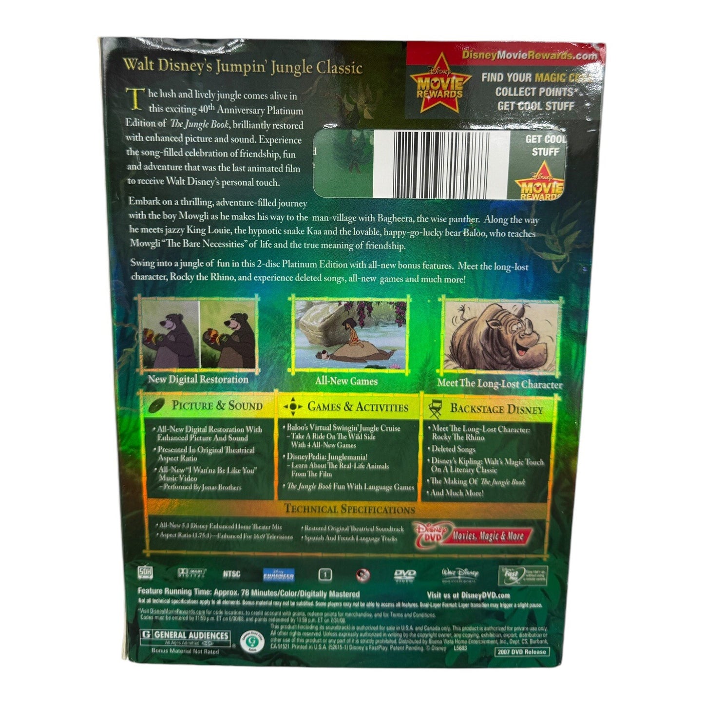 The Jungle Book - 40th Anniversary Platinum Edition (DVD 2 Disc Set)