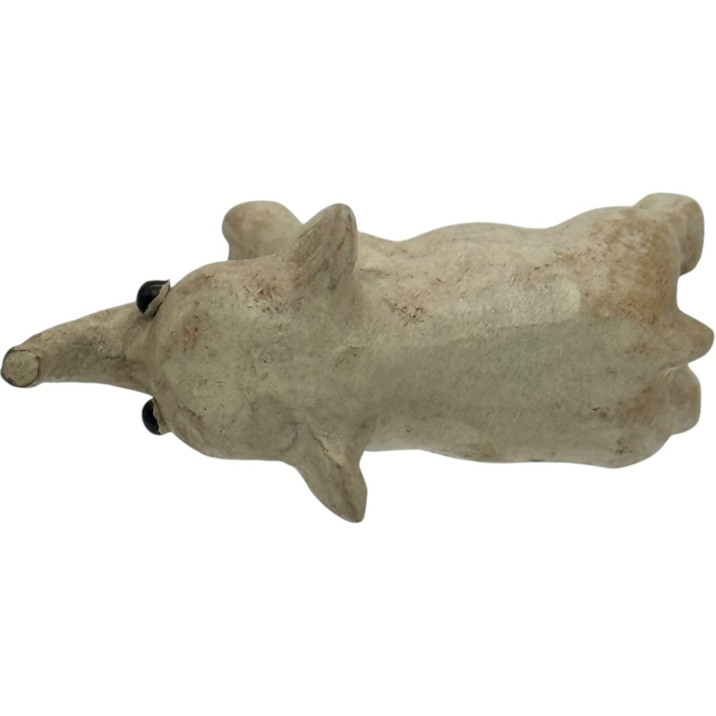 Wood Elephant Figurine Statue Animal Decor Accent Tabletop Shelf Display Cute