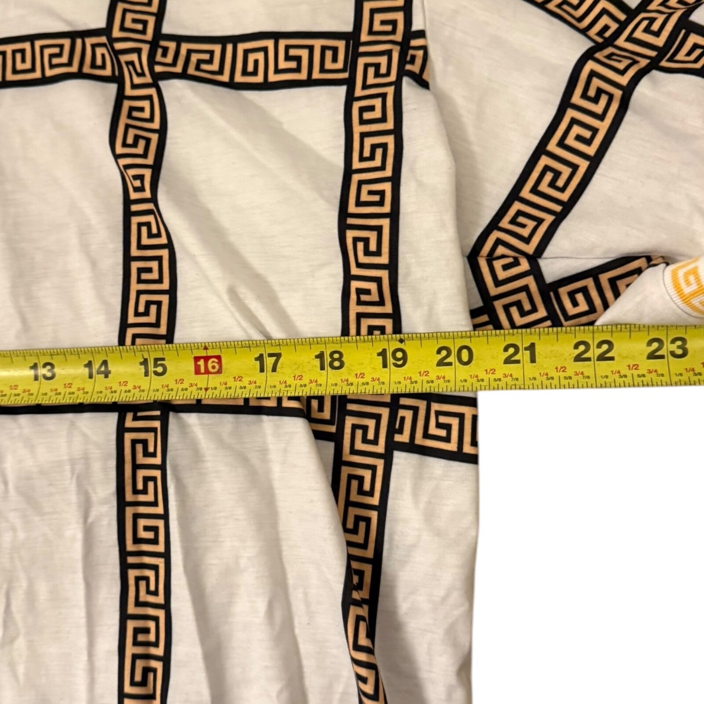 Men's Polo Shirt Slim Fit Golf Stretch White/Gold Italian Designer Size 2XL