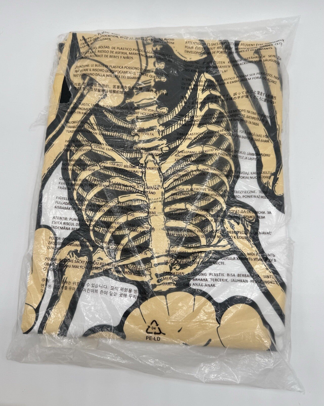 Kaws Skeleton New Fiction Bone T Shirt LARGE White Sold Out Companion