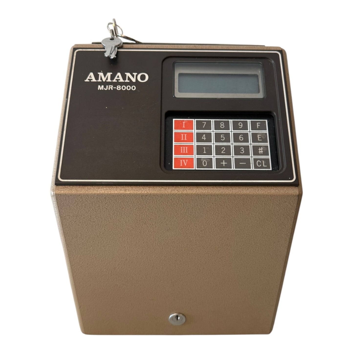 Amano MJR-8000 Computerized Standalone Employee Time Clock + Keys (Used)