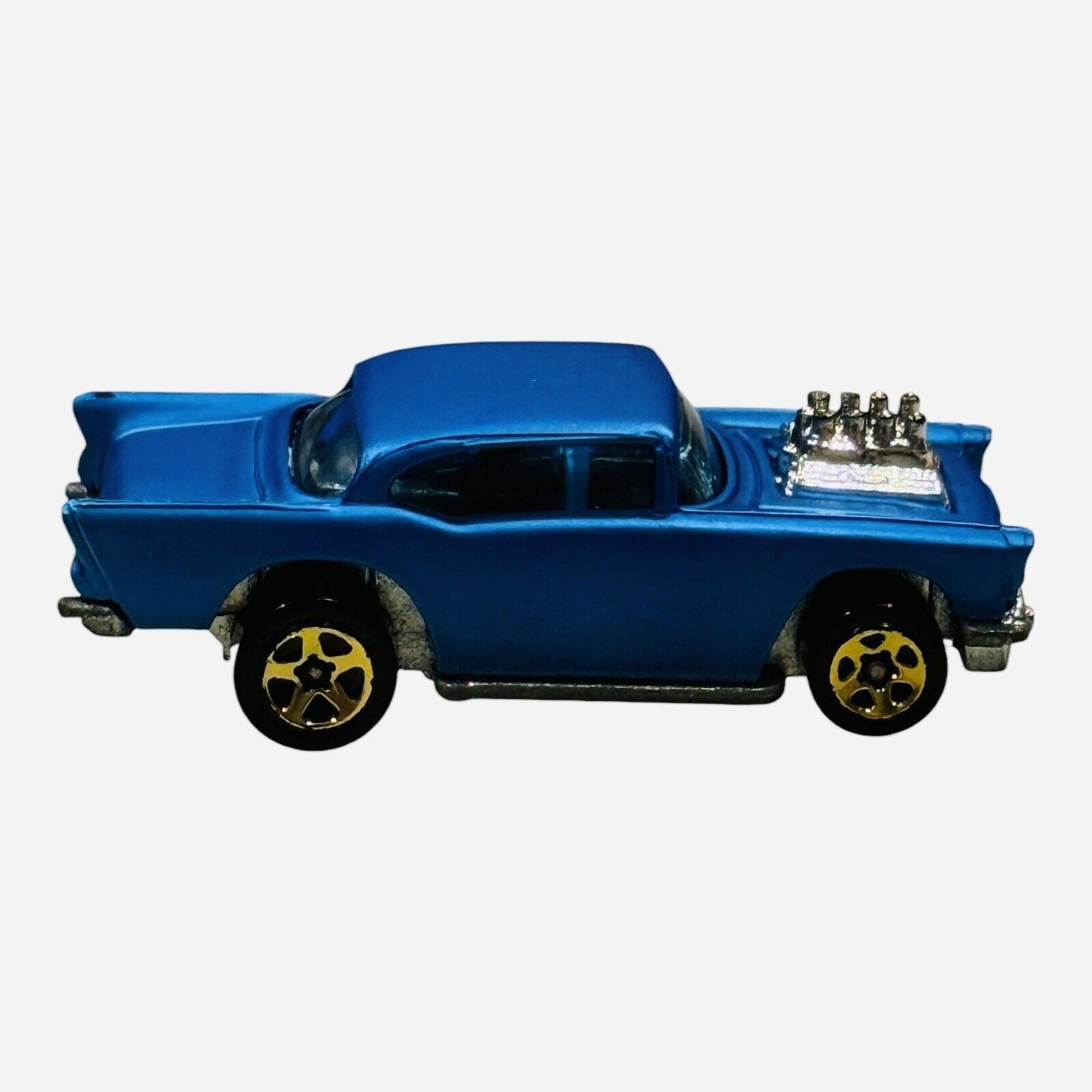 Hot Wheels - 1957 Chevy Bel Air - Made Malaysia 1976 - Metallic Blue