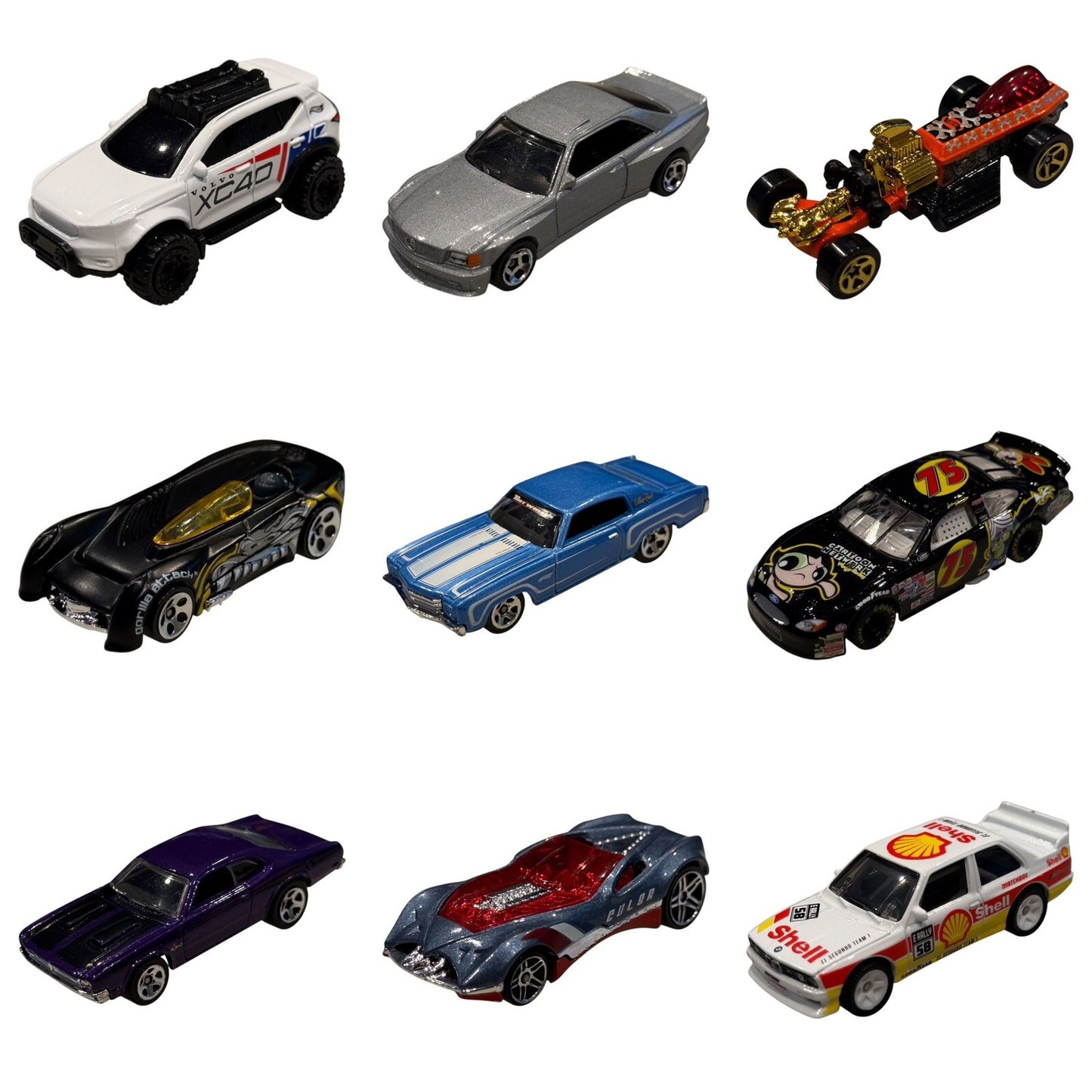 18 Loose Diecast Cars Hot Wheels Matchbox Lot Vintage & Modern Mixed Collection