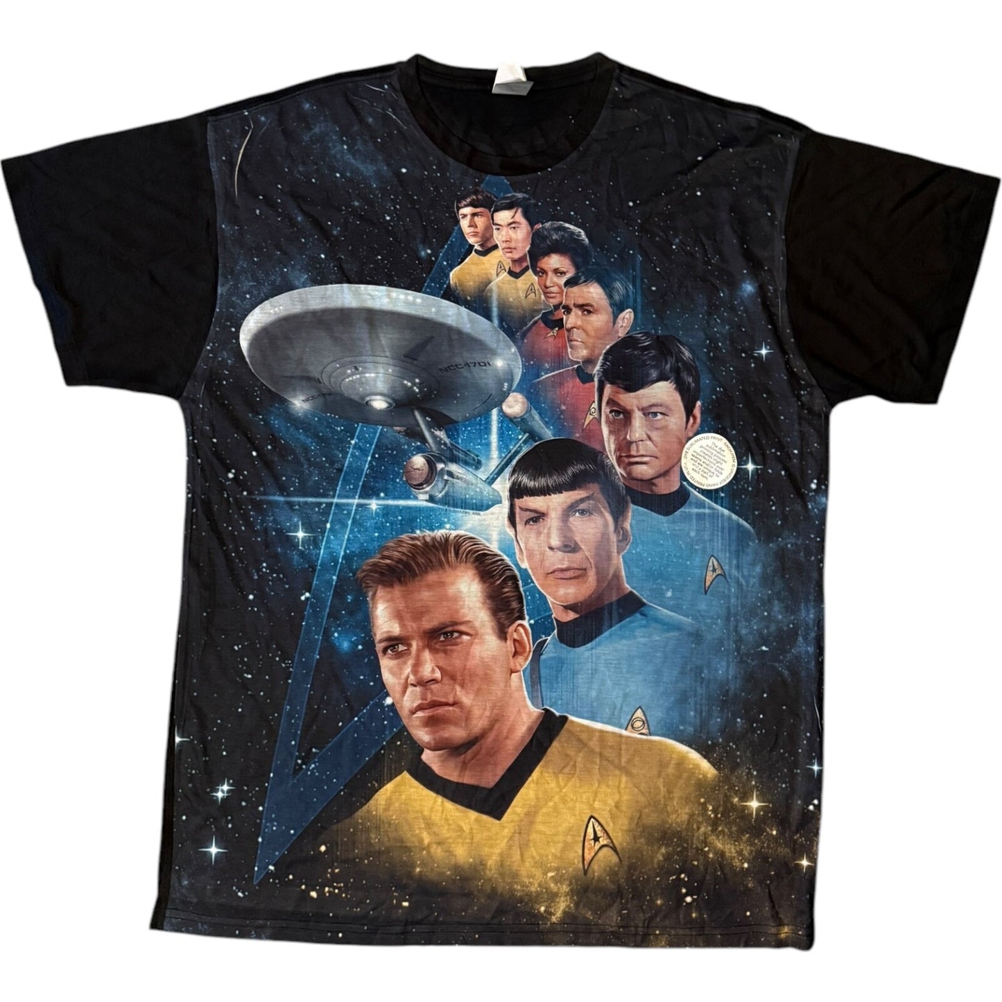Star Trek The Original Series T-Shirt - Black XL Sci-Fi Fan Art Space Design