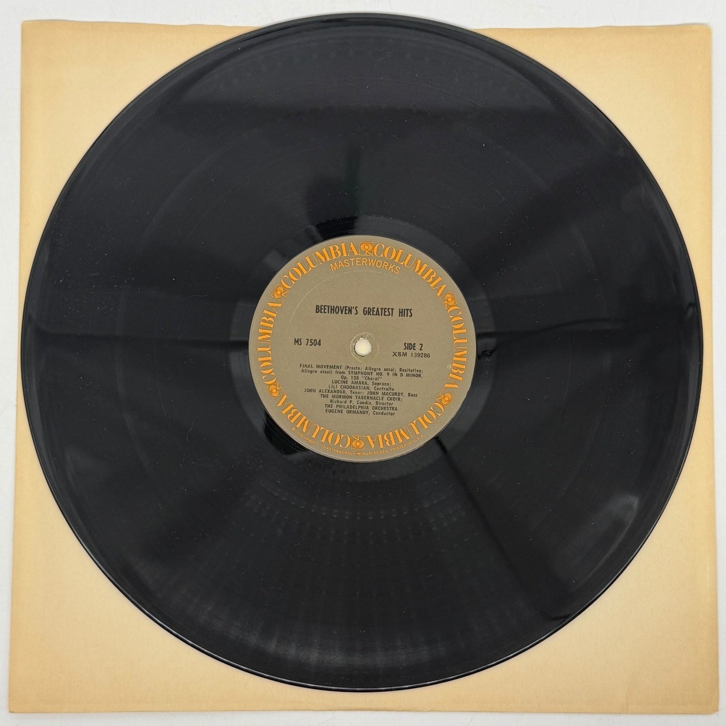 Beethovens Greatest Hits Vinyl Record Columbia Masterworks 7504 Classical Music
