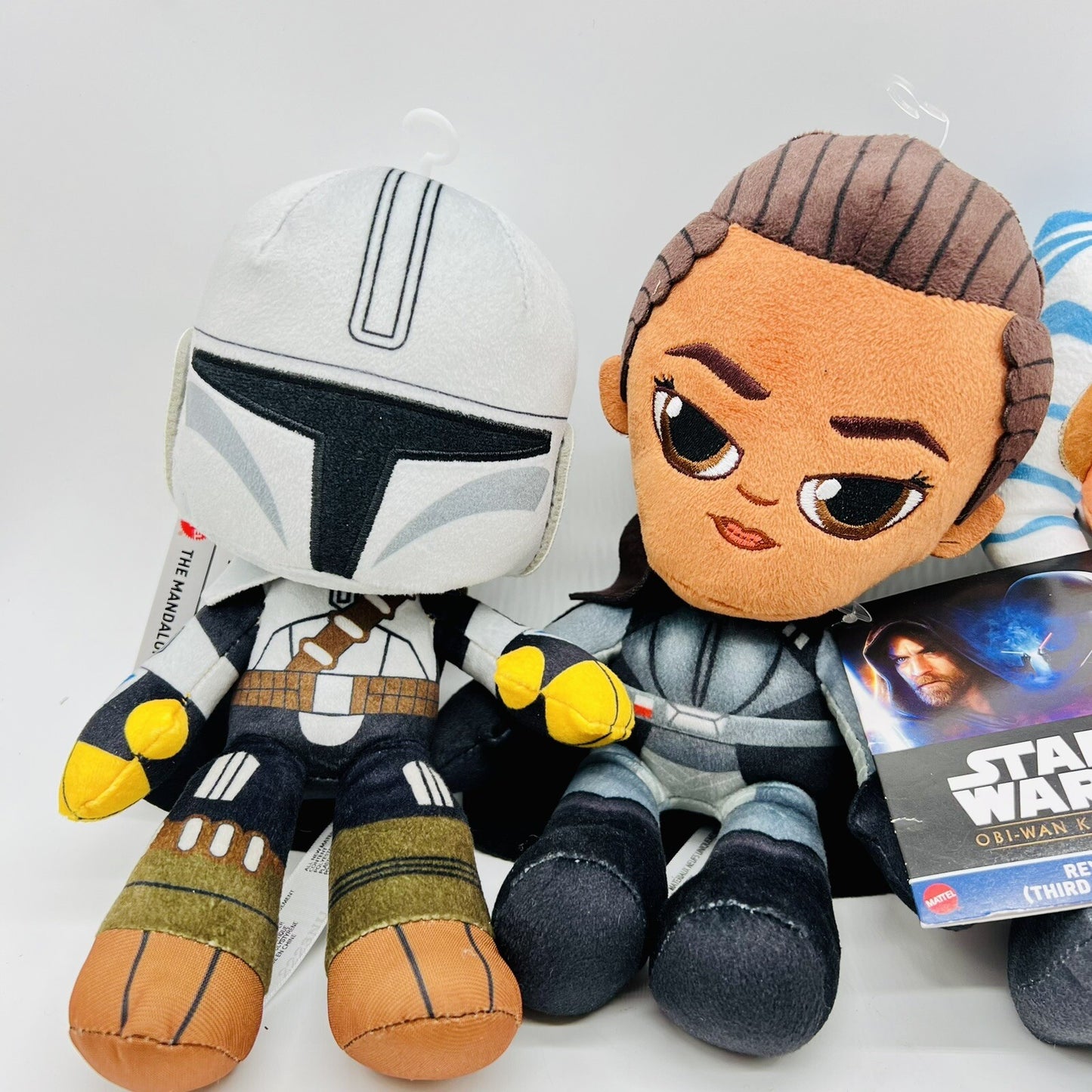 Star Wars Plush Lot of 4 – Ahsoka, C-3PO, Obi-Wan, Mando – 8" Dolls