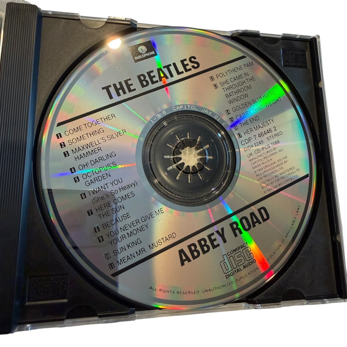 The Beatles Abbey Road CD 1987 Remaster Capitol Parlophone CDP 7 46446 2 Rock