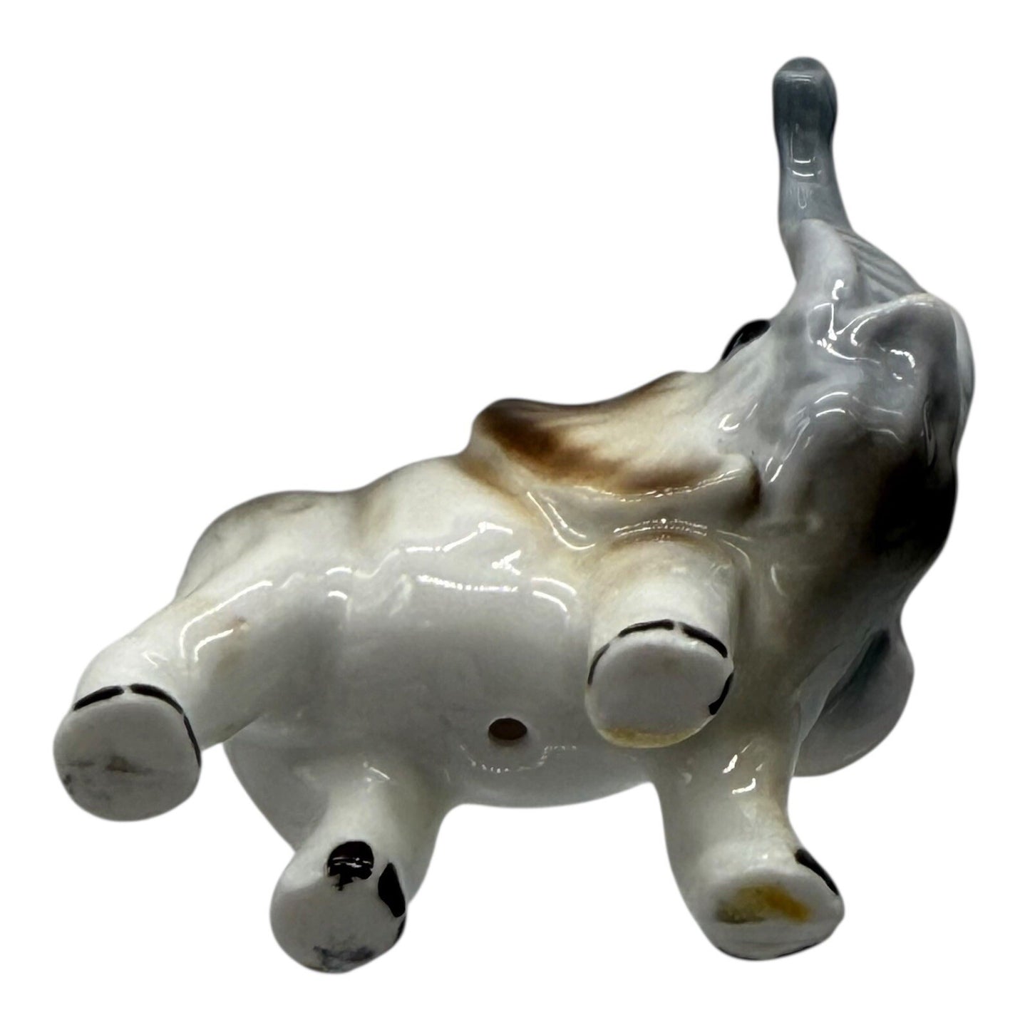 Elephant Figurine Trunk Up Ceramic Animal Statue Decor Collectible Gift