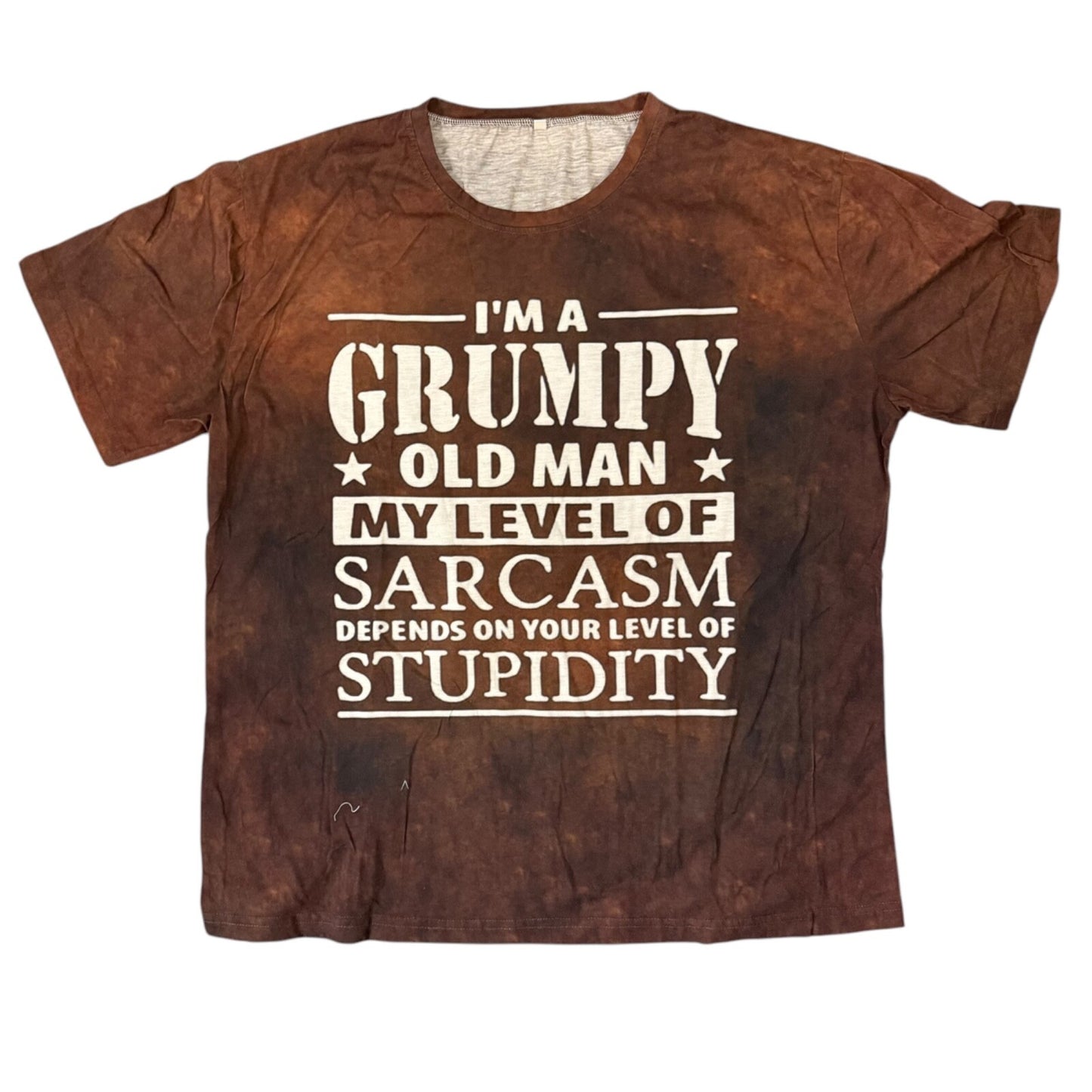 Grumpy Old Man Sarcasm T-Shirt XXL Rust Color Funny Graphic Tee