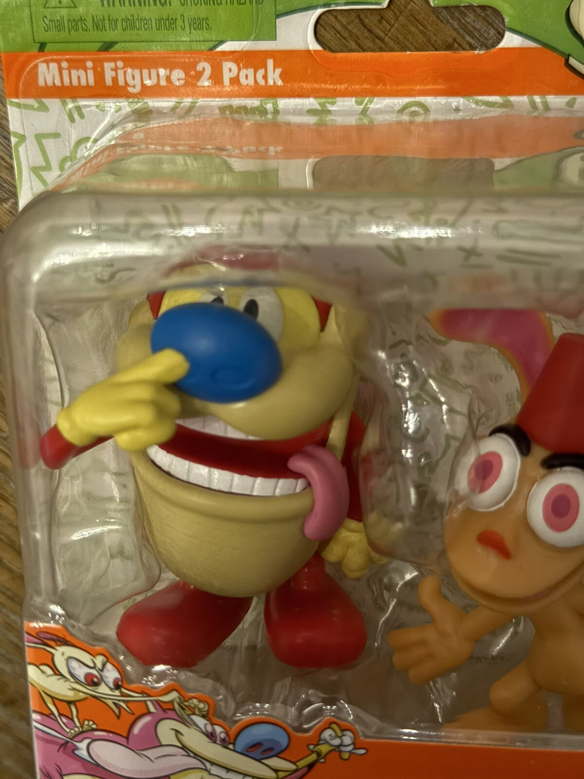 Ren And Stimpy 2 Pack Retro Nickelodeon 3" Figures Just Play Mini Figures