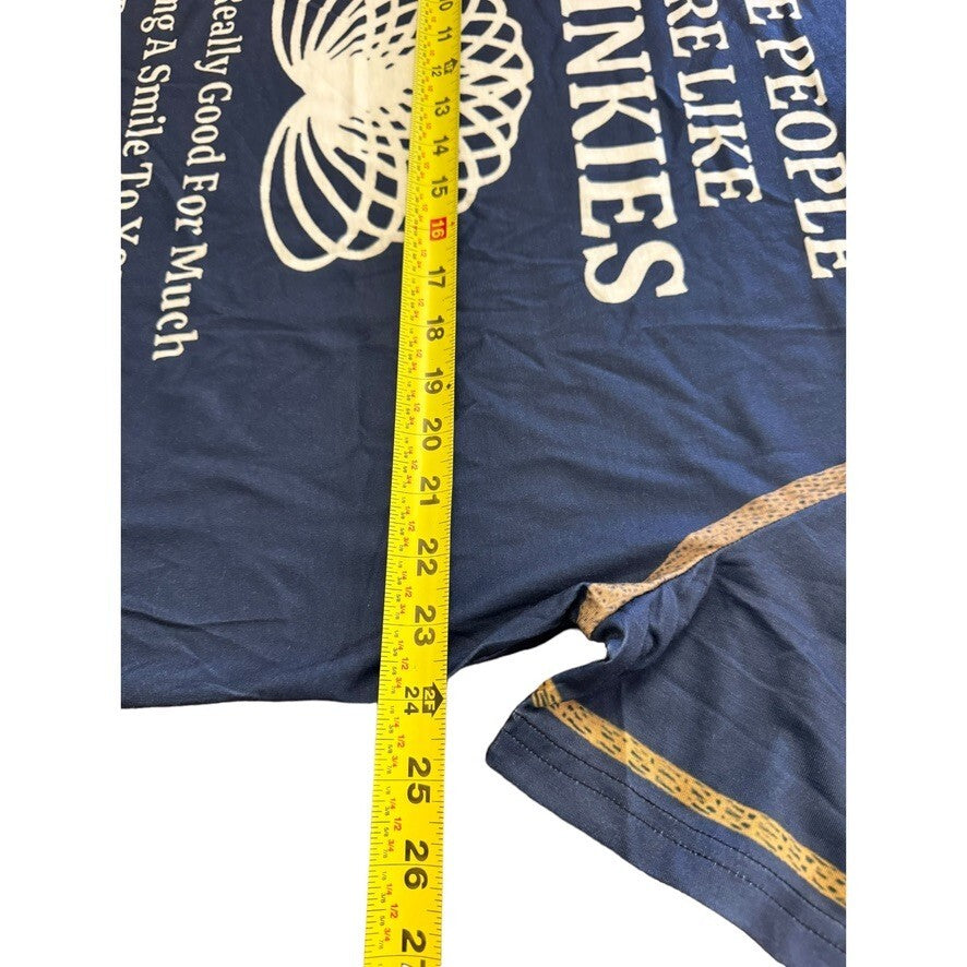 Funny 2XL Blue T-Shirt with Unique Design - "Some People Are Like Slinkies"