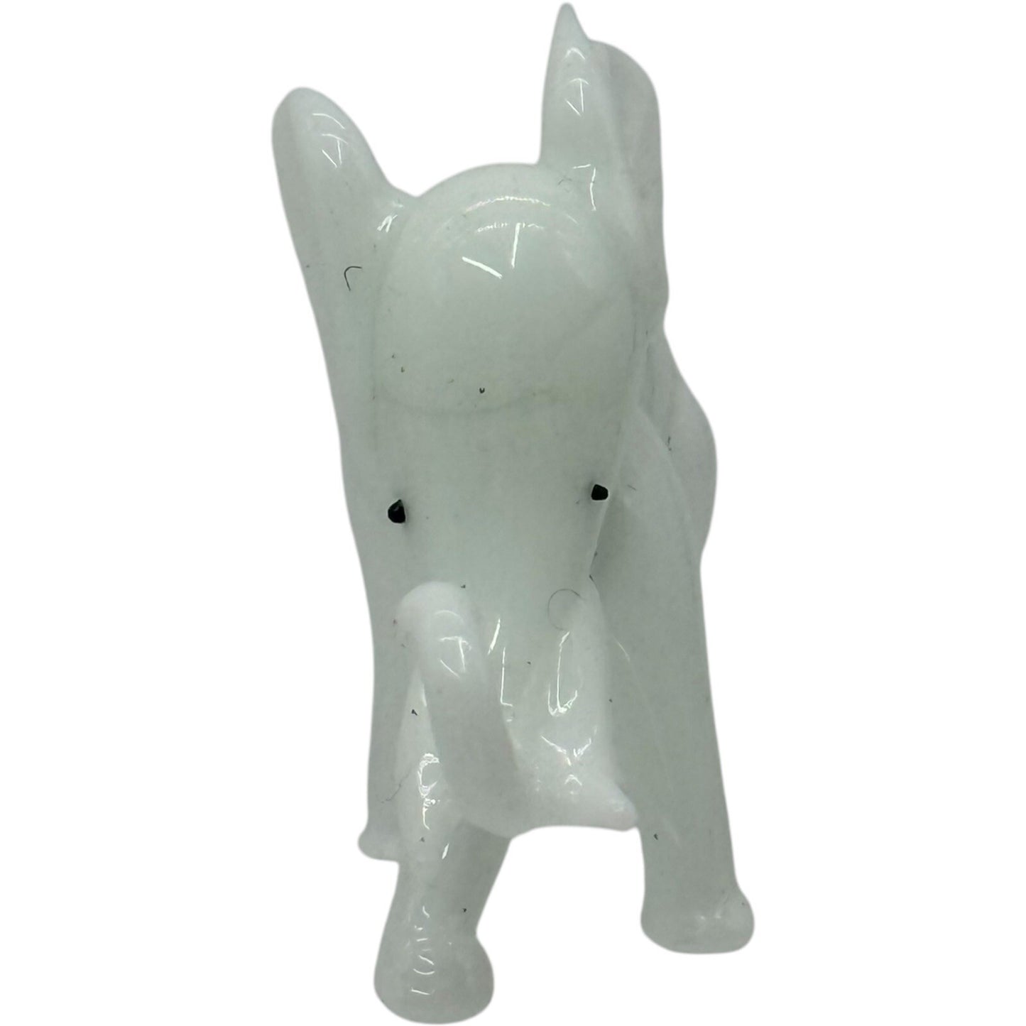 Glass Elephant Figurine, Hand Blown Art Glass, Animal Collectible, Small