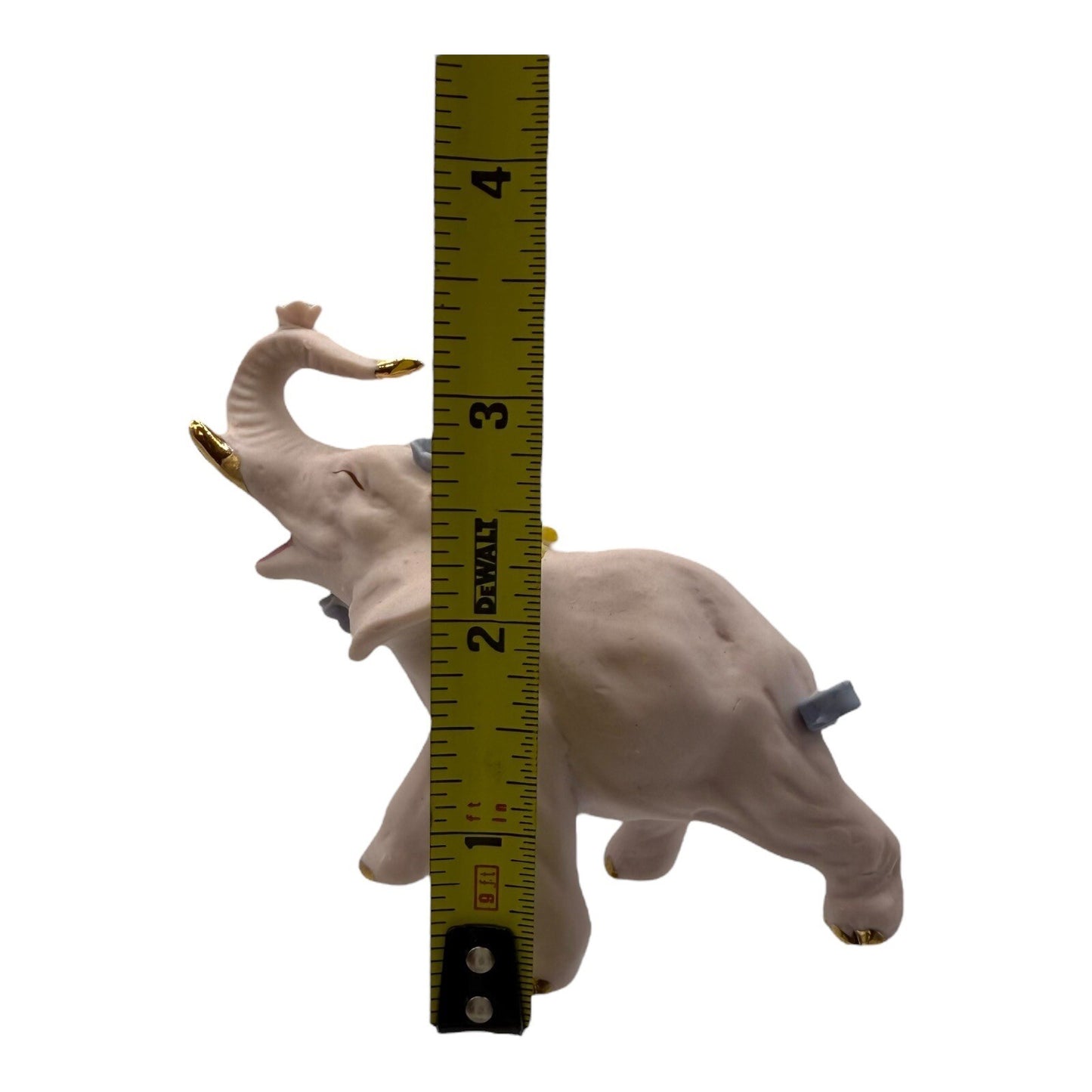 Elephant Family Walker Hagen Renaker Figurine Pink Porcelain Gold Accents