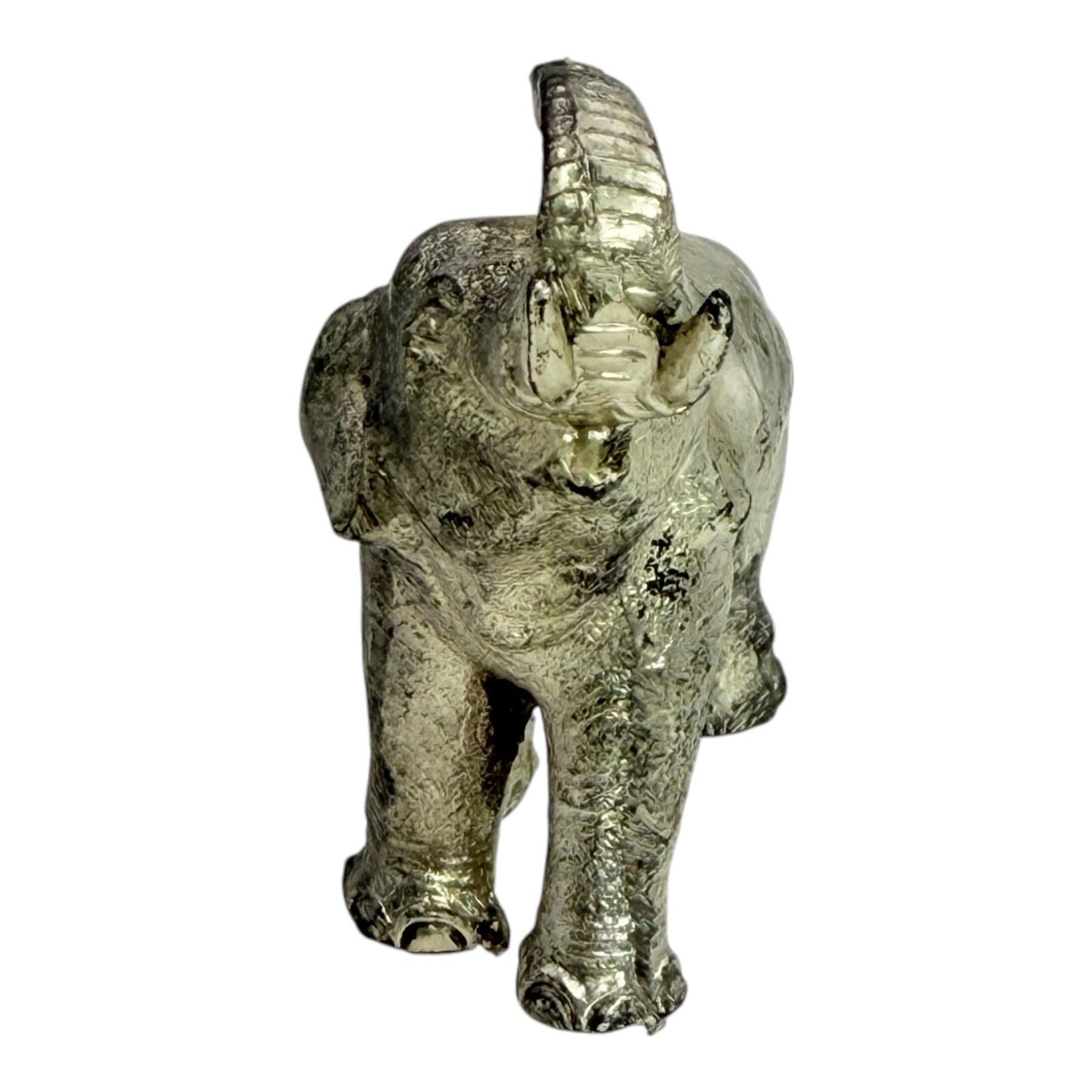 Brass Elephant Figurine Trunk Up Good Luck Decor Animal Statue Collectible