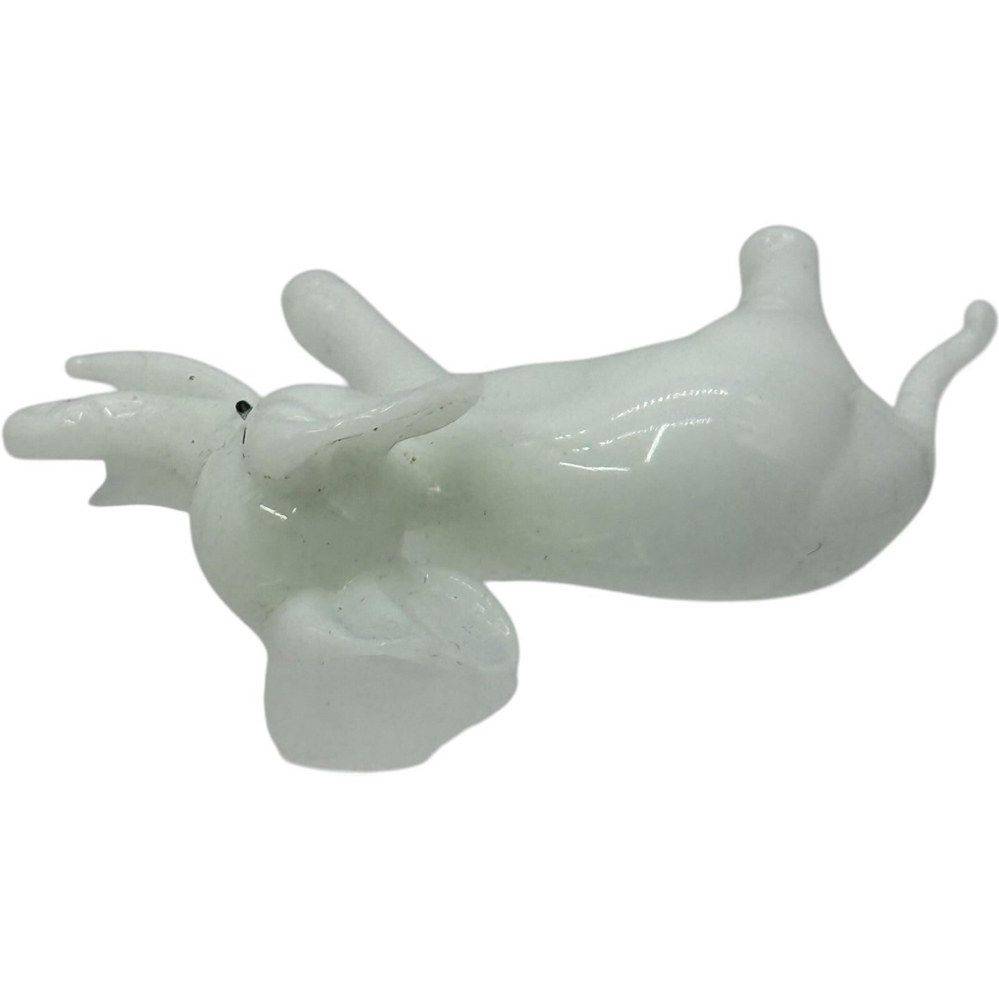 Glass Elephant Figurine, Hand Blown Art Glass, Animal Collectible, Small