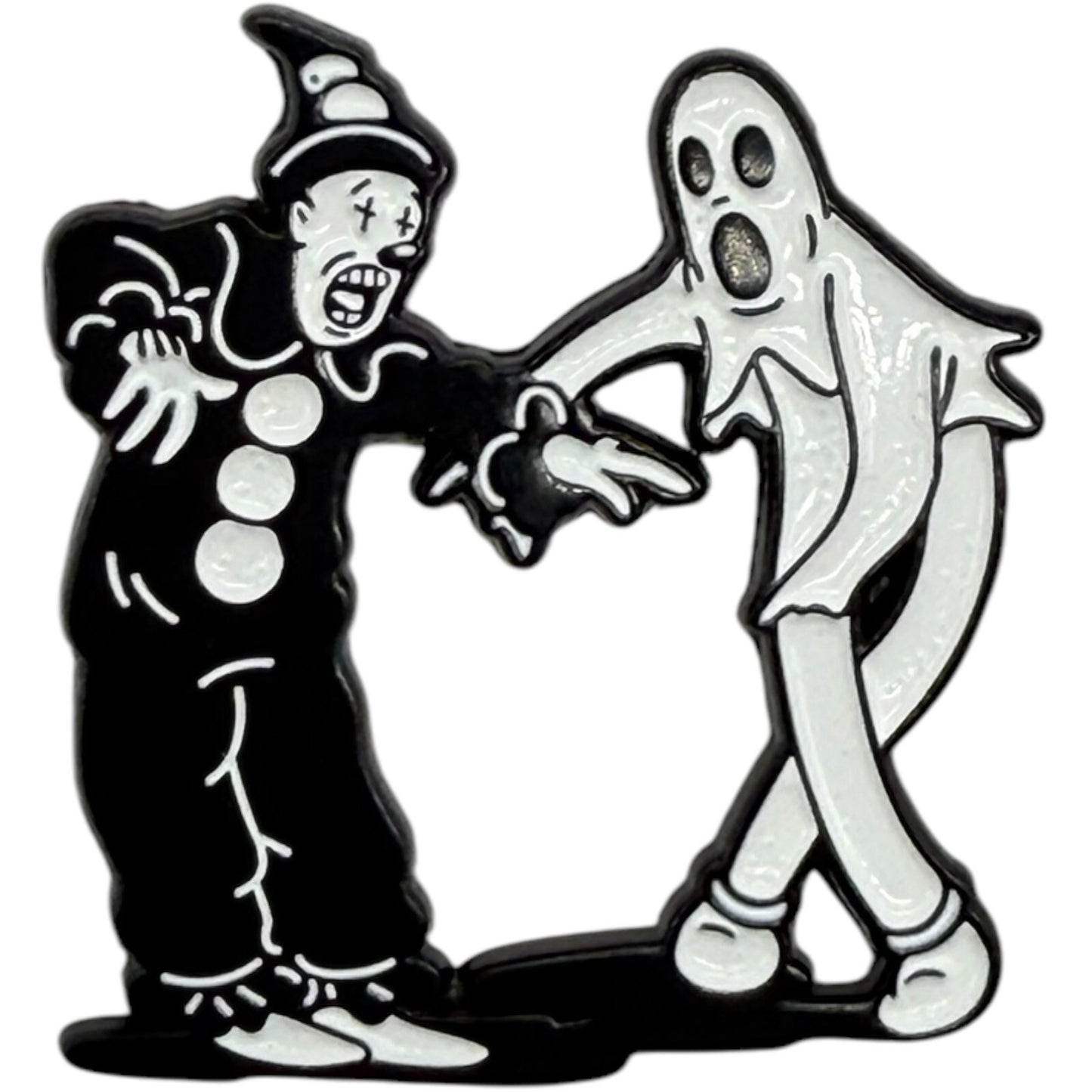 Clown Ghost Enamel Pin Horror Spooky Halloween Brooch Lapel Pin Kawaii